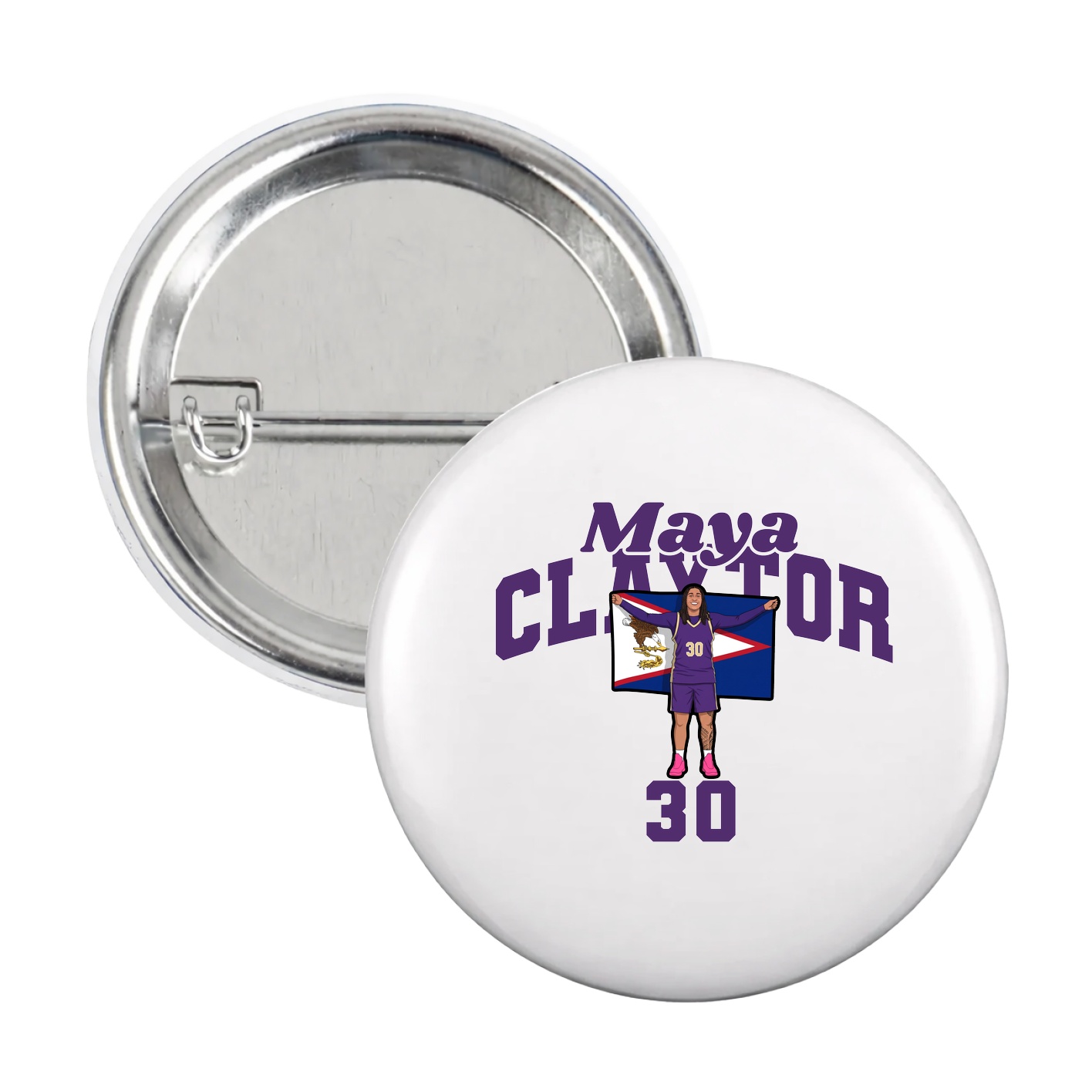 Game Day Button — Signature Arch in White