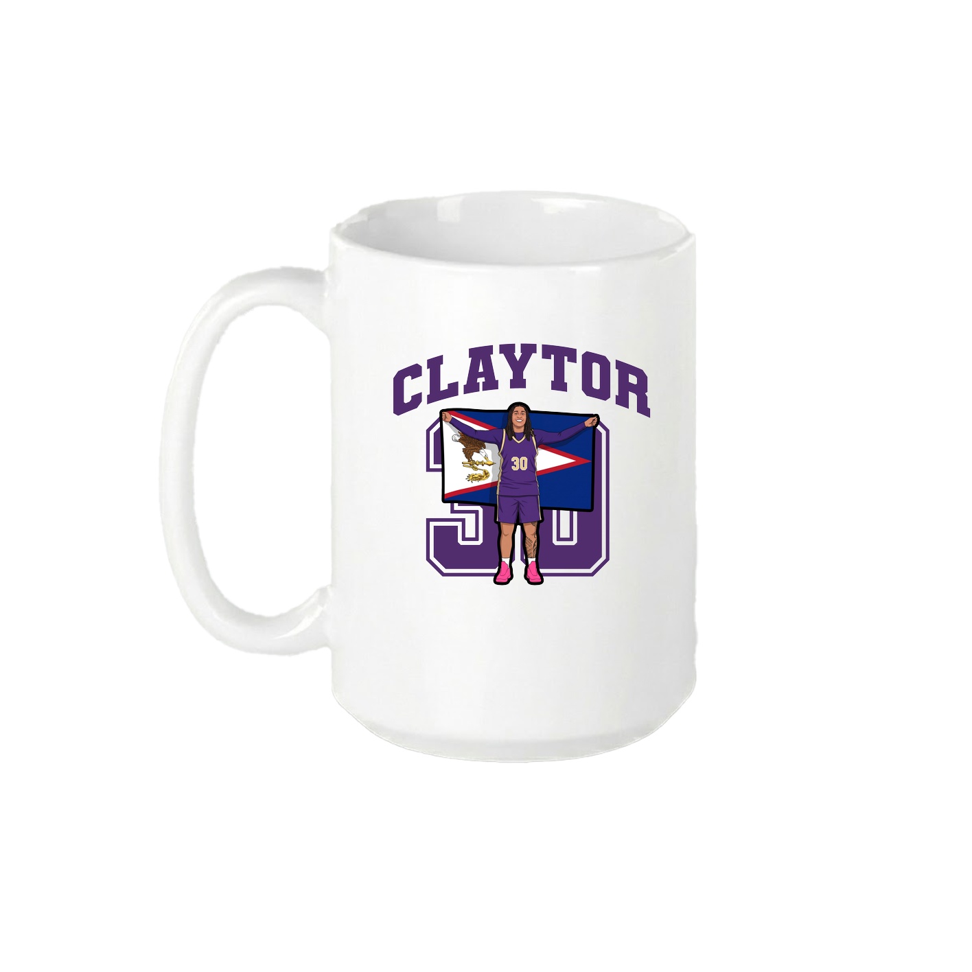 15oz Coffee Mug — Number in White