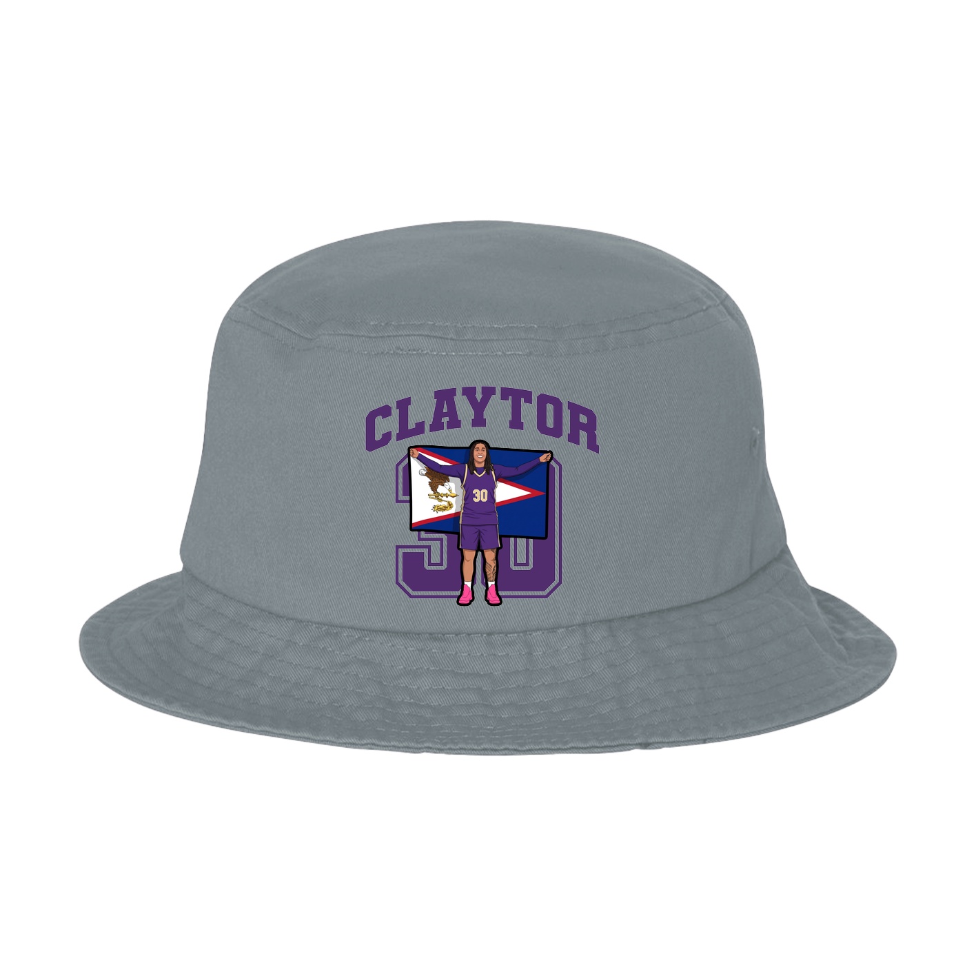 Bucket Cap — Number in Grey
