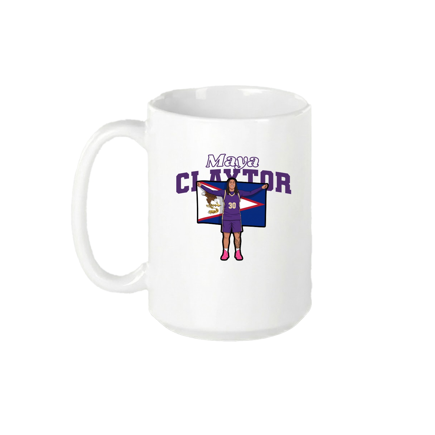 15oz Coffee Mug — Name Arch in White