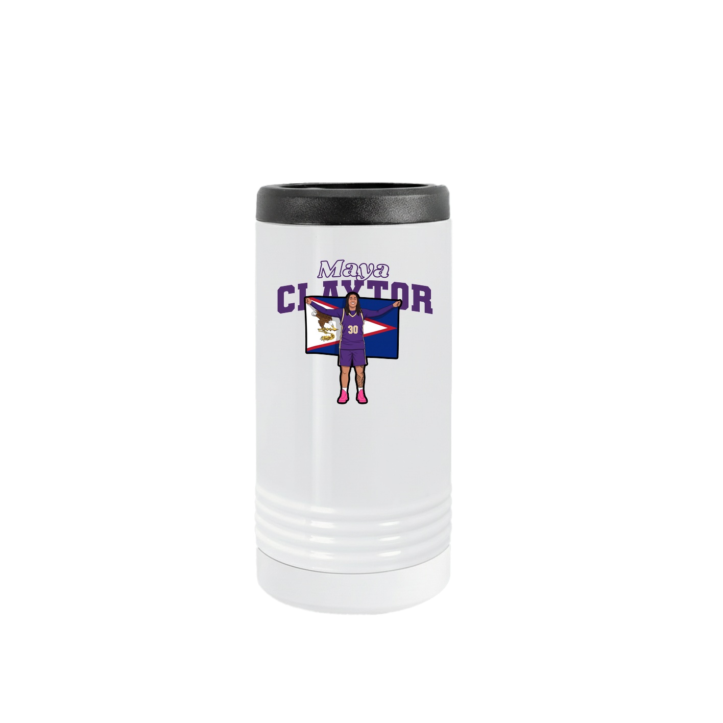 Slim Beverage Holder — Name Arch in White