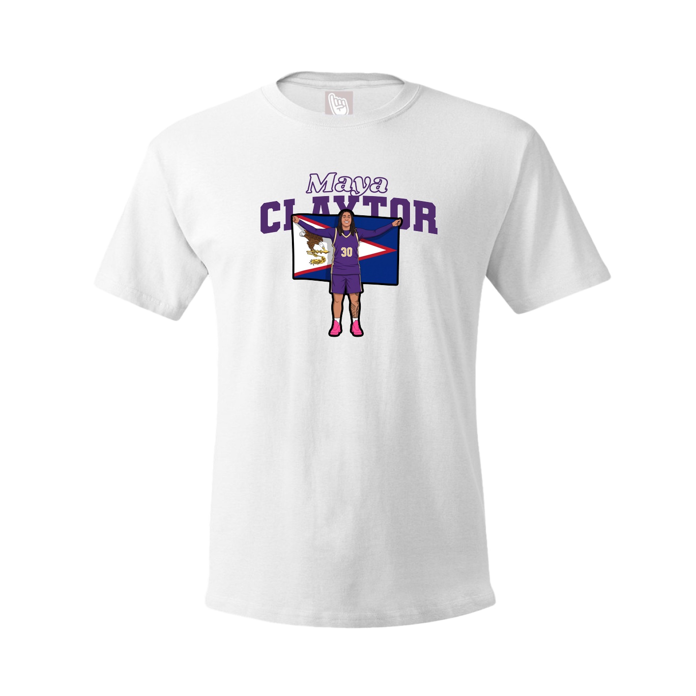 Youth Tee — Name Arch in White
