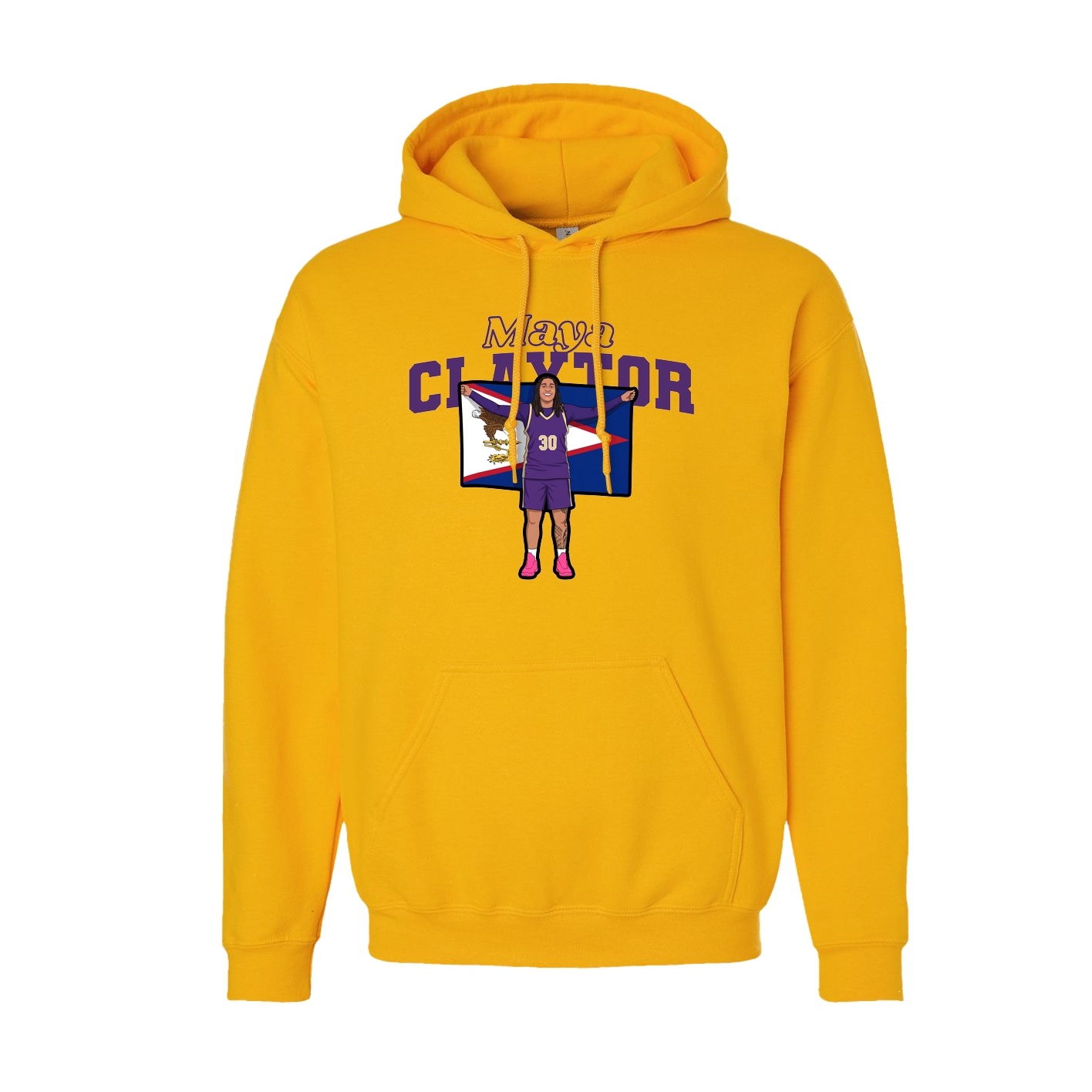 Hoodie — Name Arch in Gold
