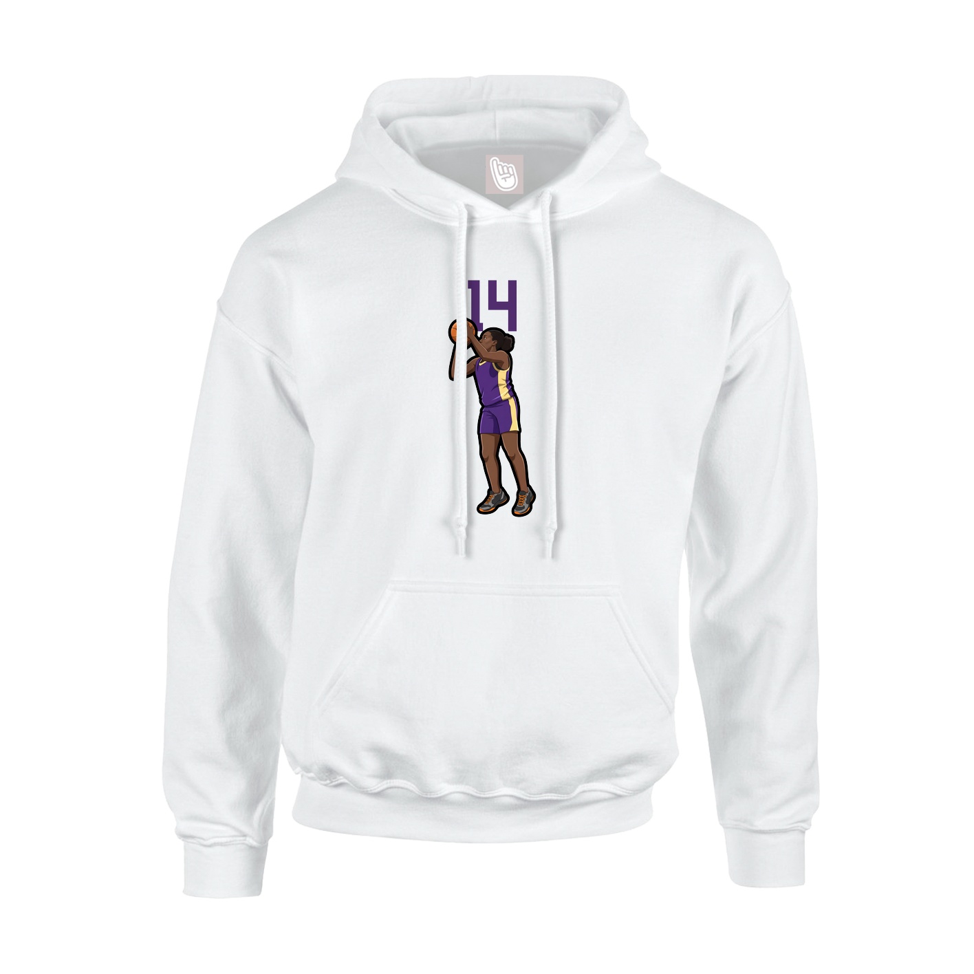 Hoodie — Number Top in White