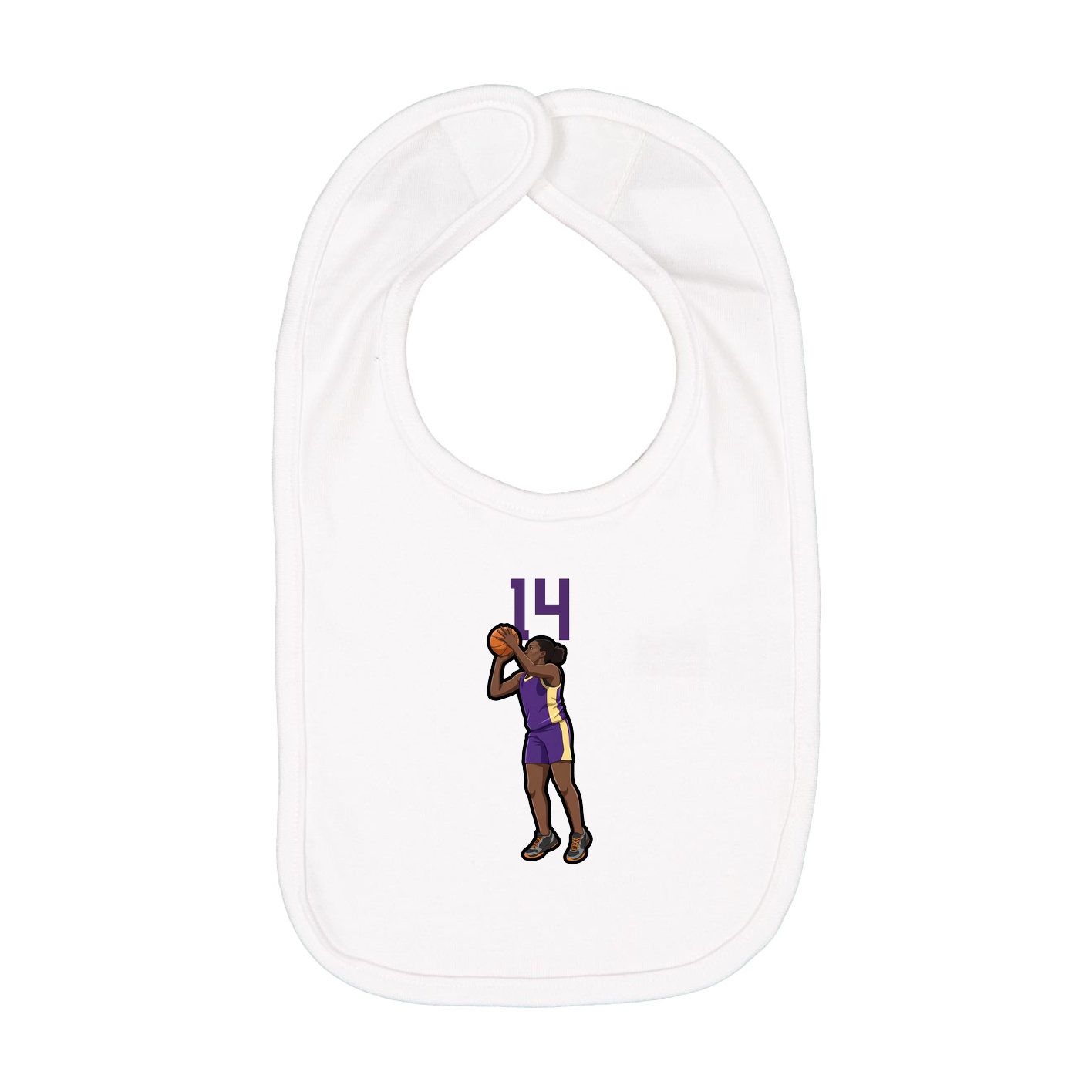 Infant Bib — Number Top in White