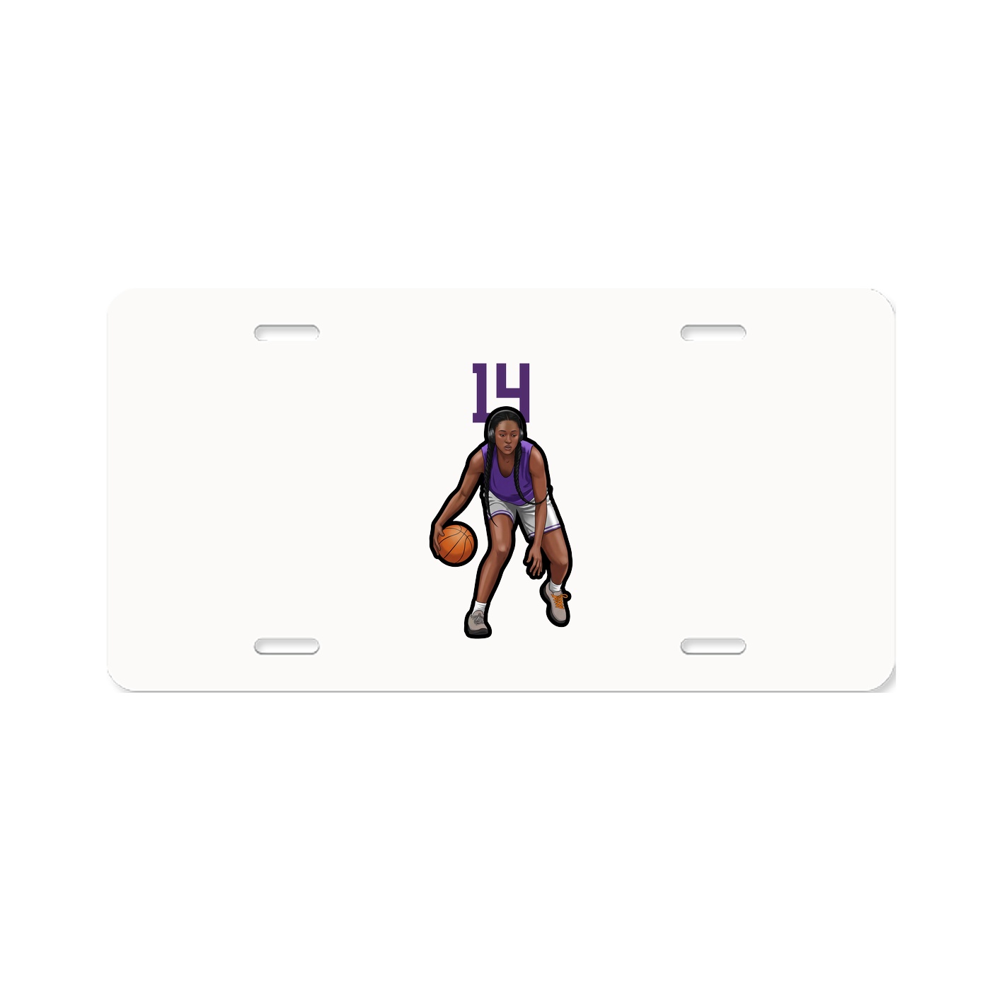 License Plate — Number Top in Classic