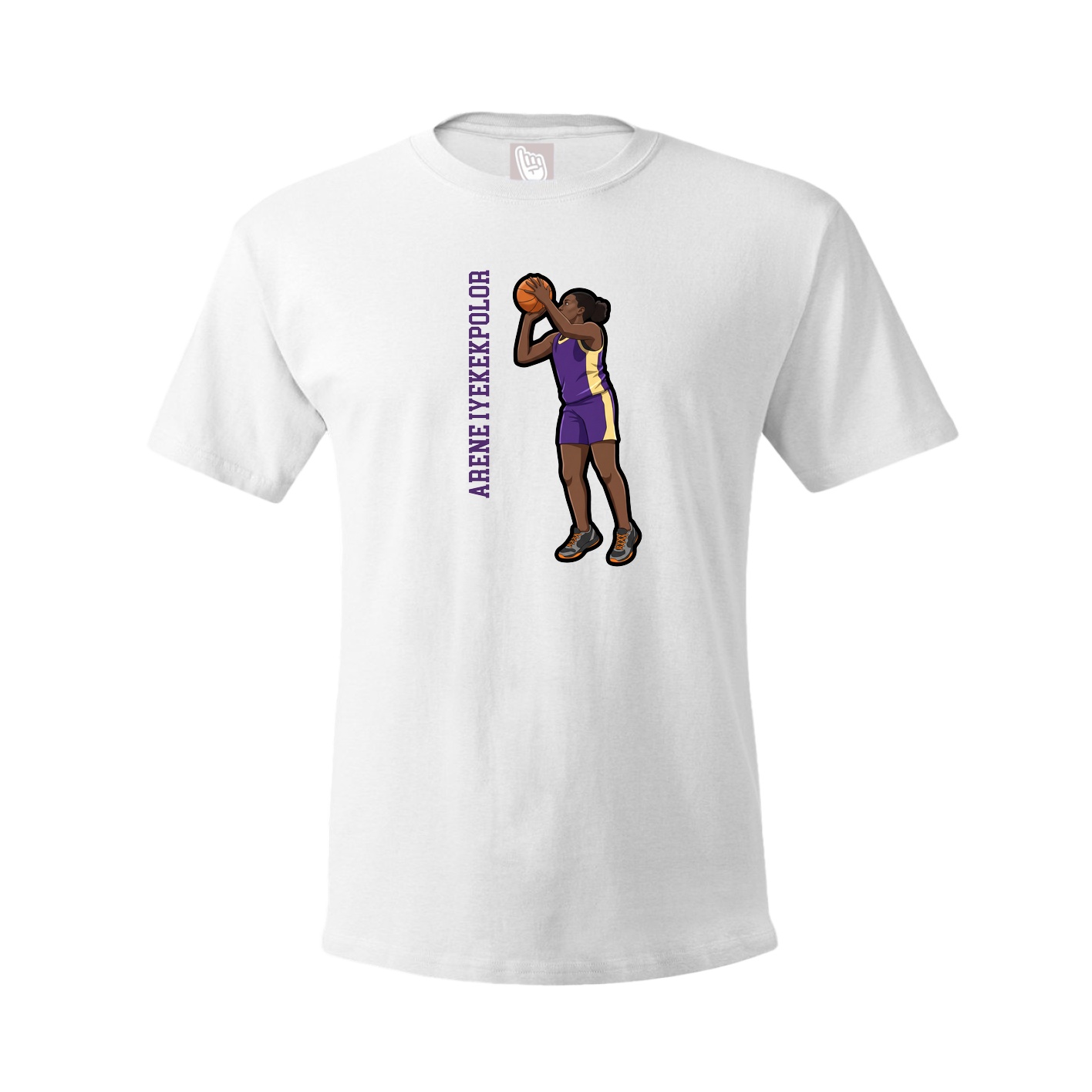 Tee — Name Vertical in White