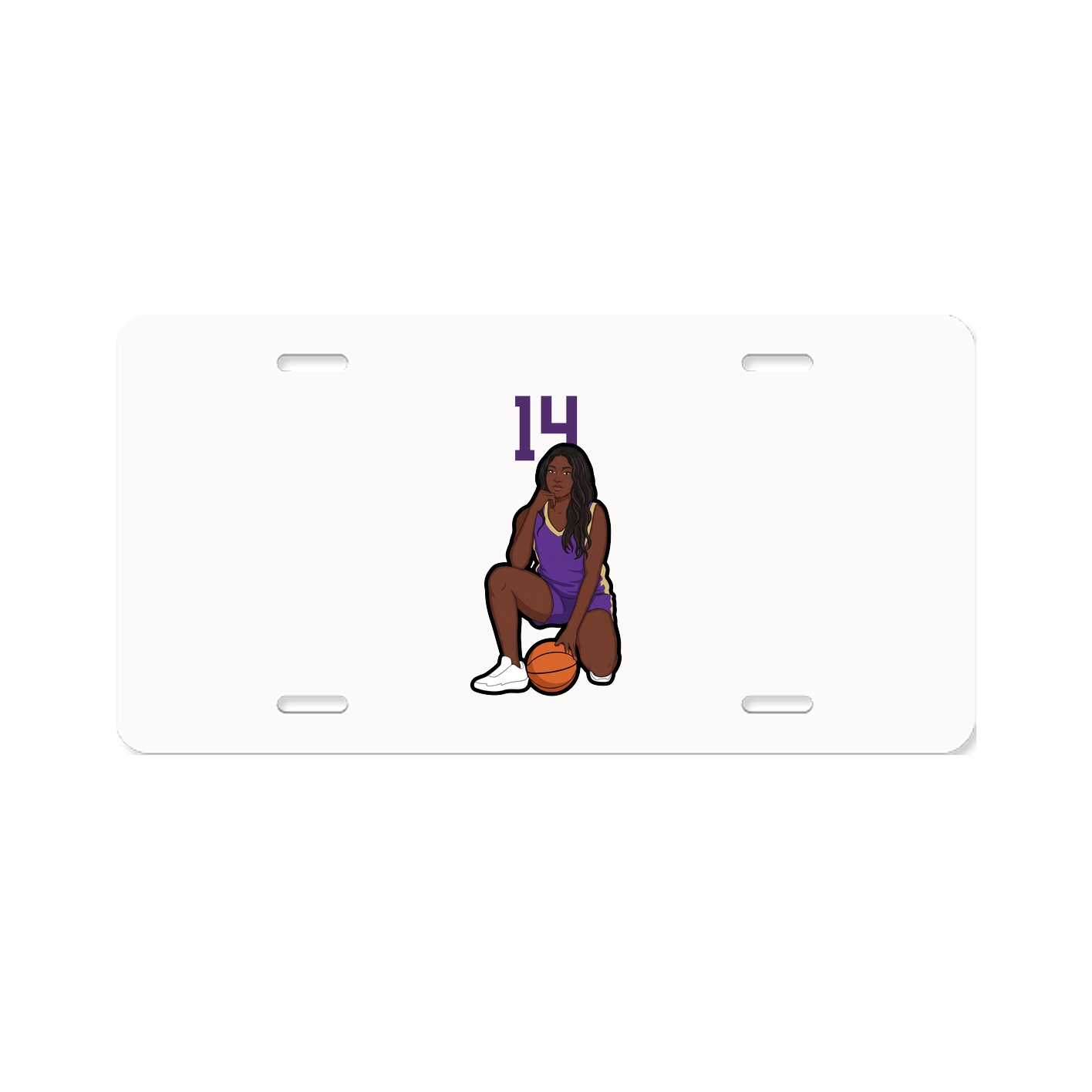 License Plate — Number Top in Classic