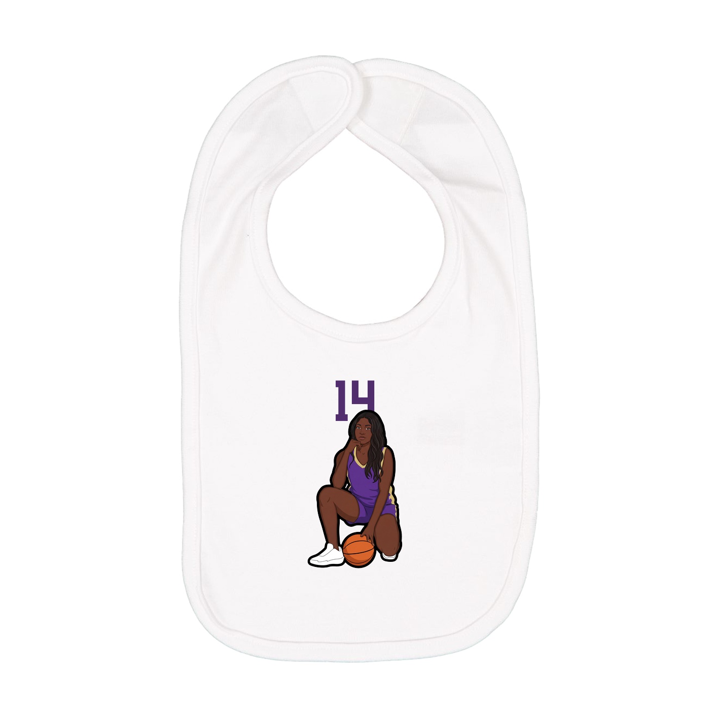 Infant Bib — Number Top in White
