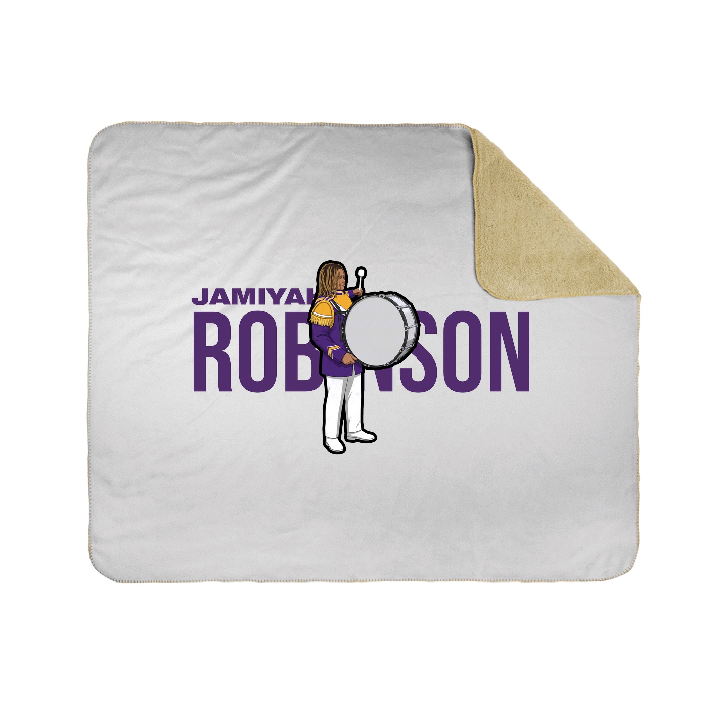 Throw Blanket — Player Name in White