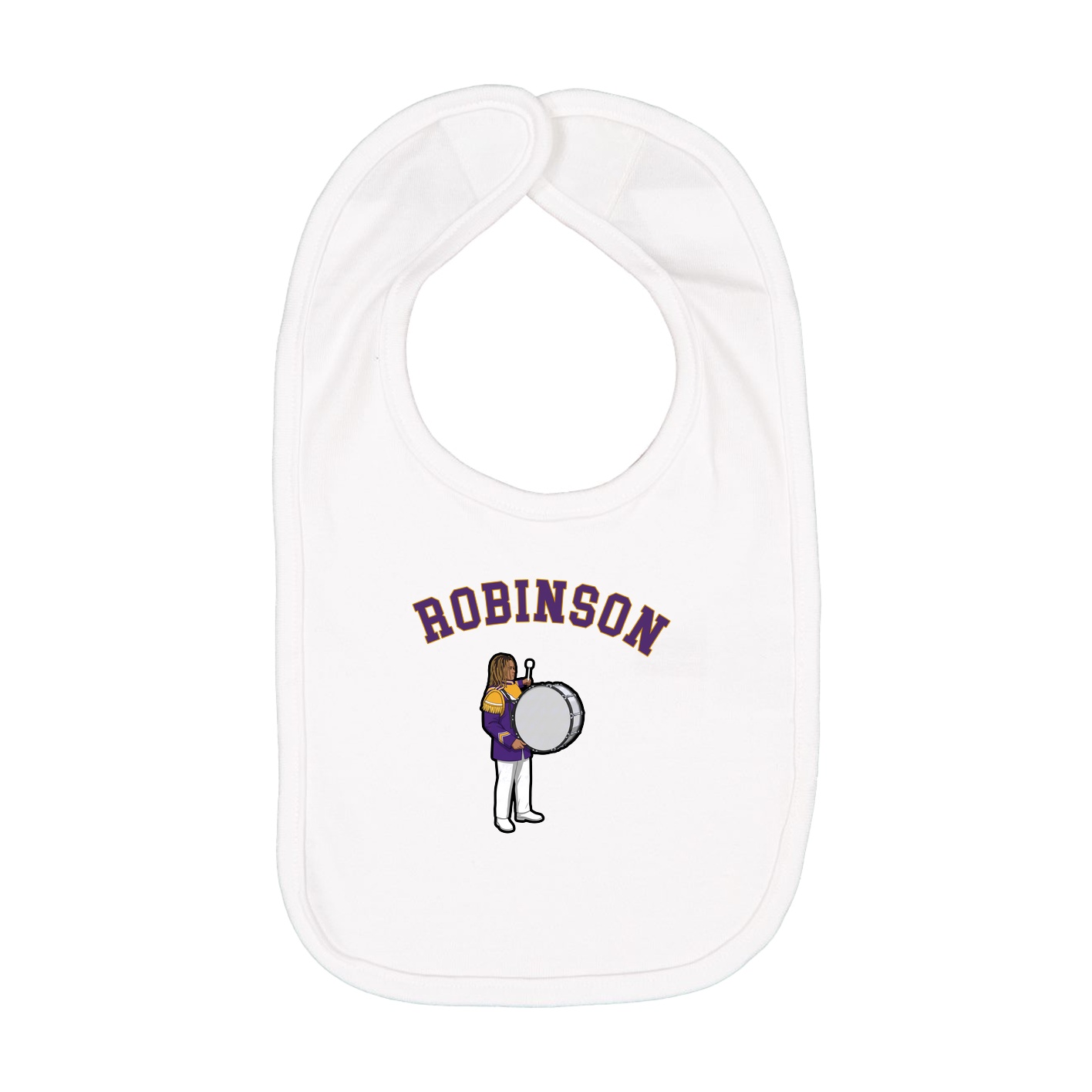 Infant Bib — Shirsey Arch in White
