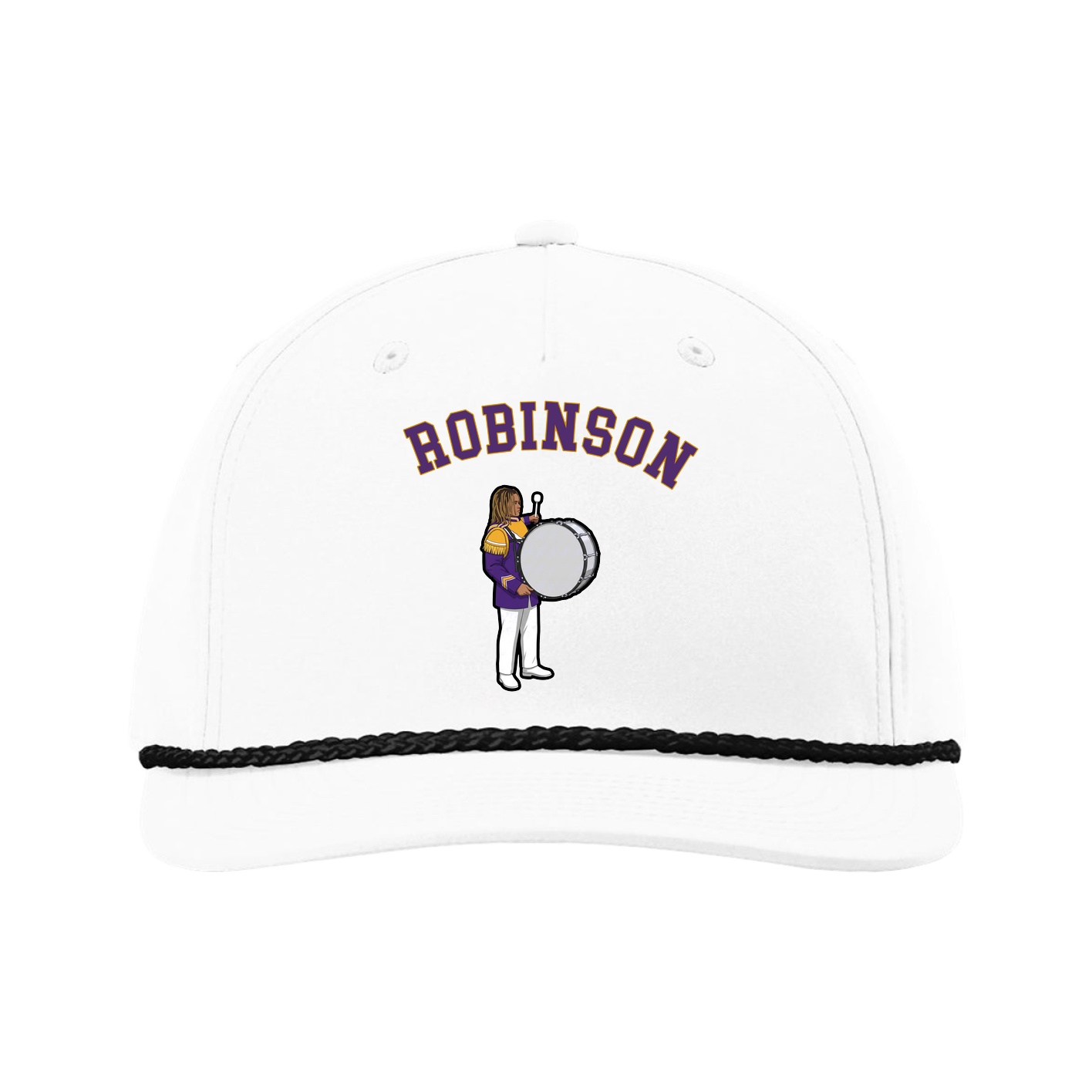 Five-Panel Classic Rope Cap — Shirsey Arch in White
