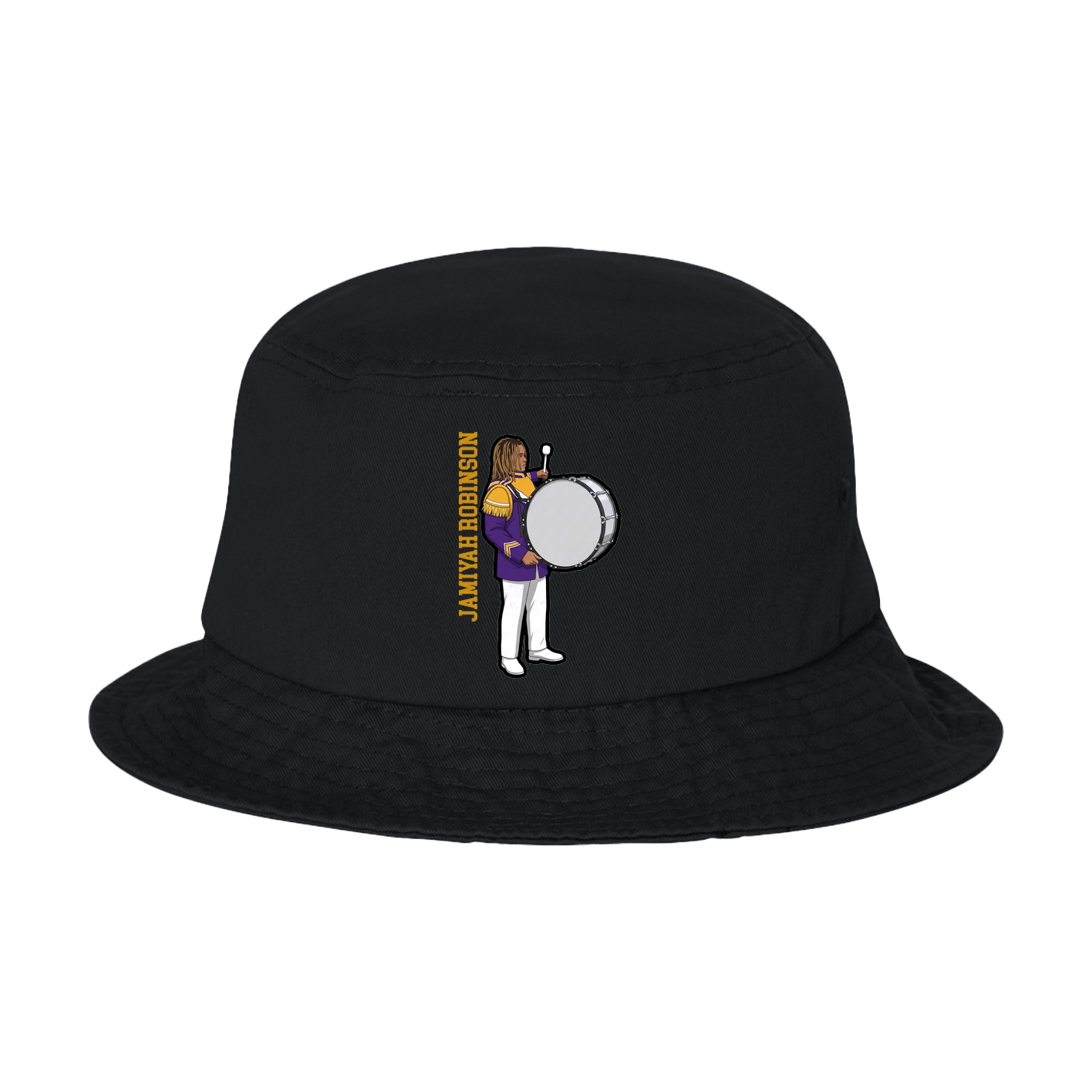 Bucket Cap — Name Vertical in Black