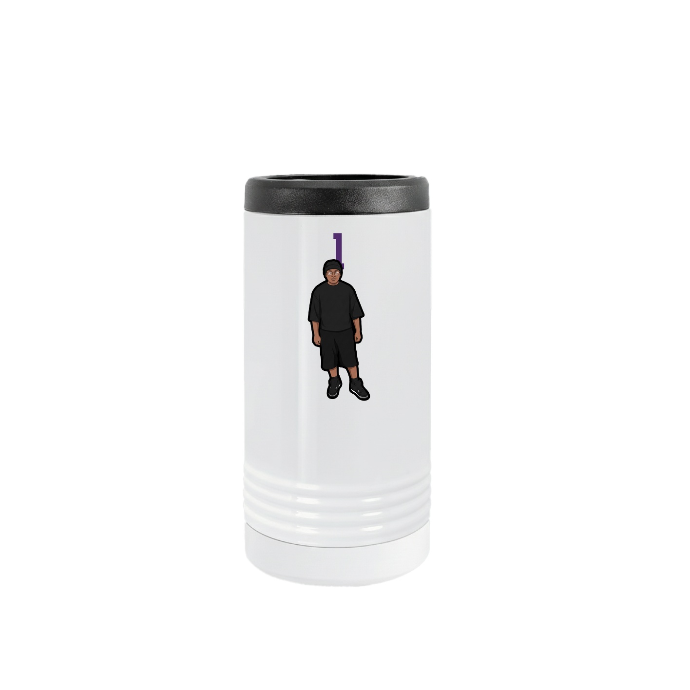 Slim Beverage Holder — Number Top in White