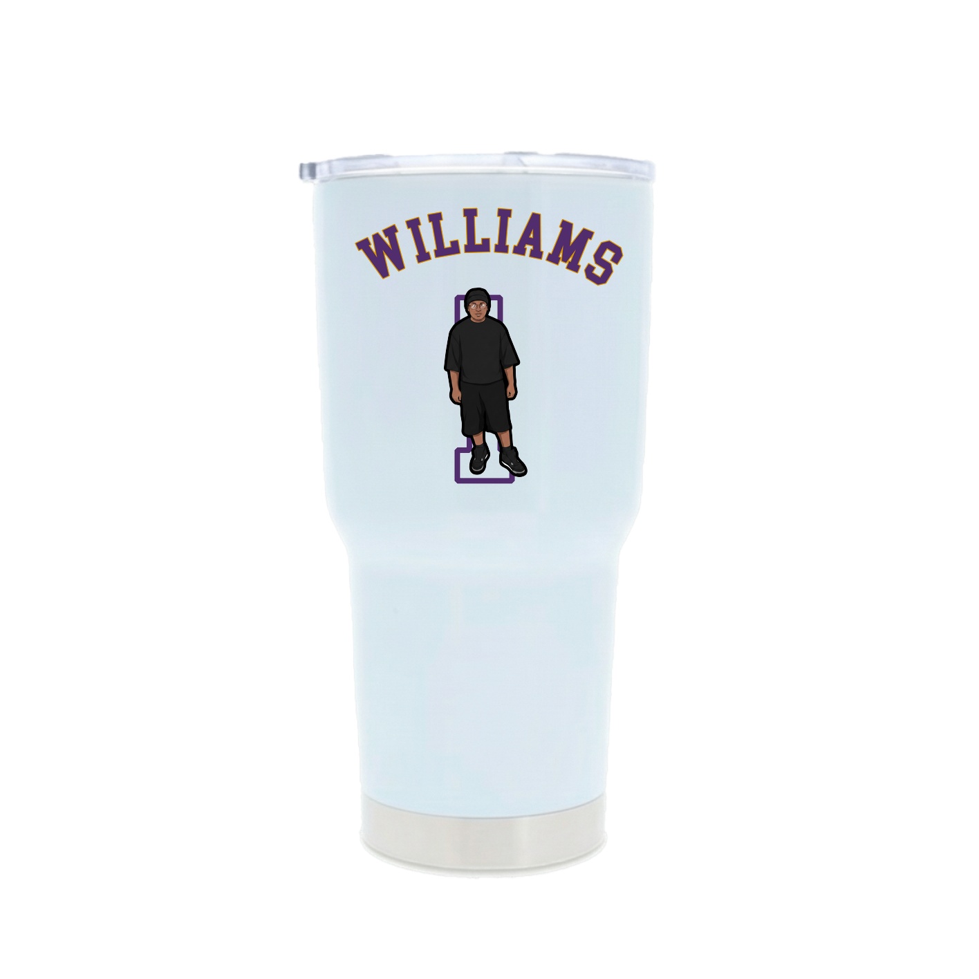 30oz Stainless Steel Tumbler — Shirsey Arch in White