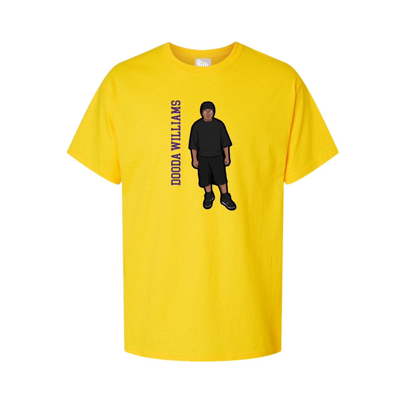 Youth Tee — Name Vertical in Gold