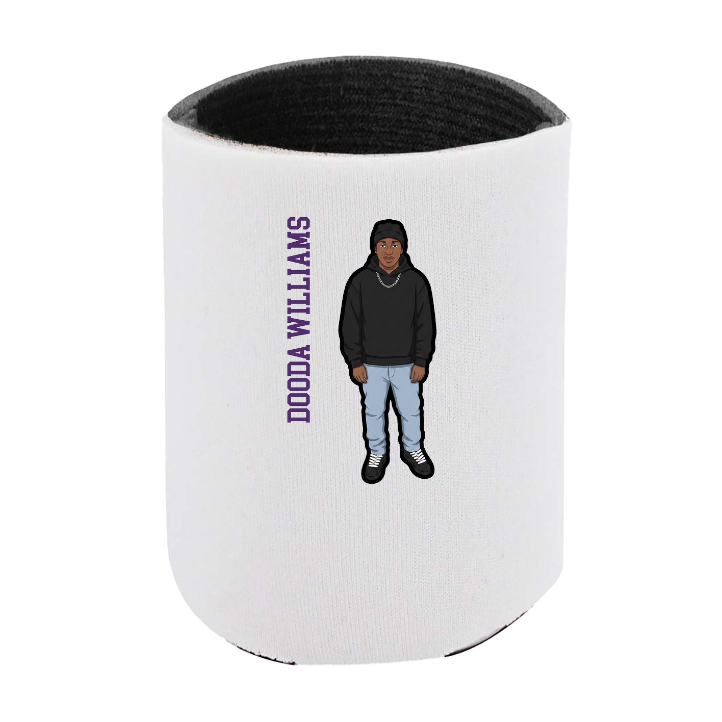 Can Holder — Name Vertical in White
