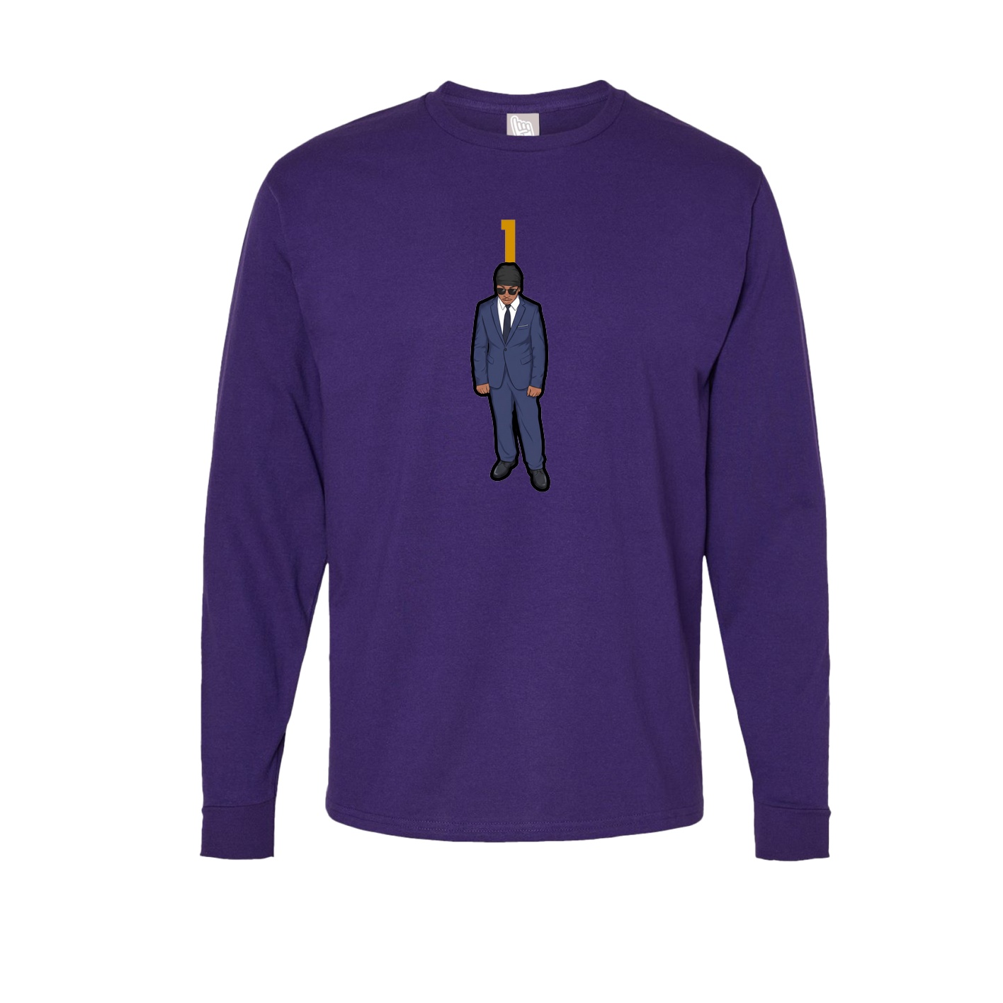 Long Sleeve Tee — Number Top in Purple