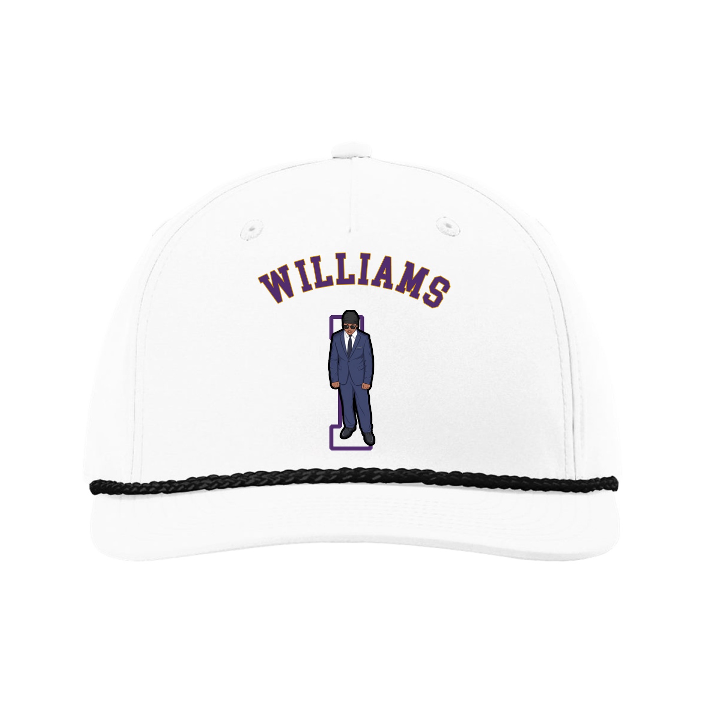 Five-Panel Classic Rope Cap — Shirsey Arch in White