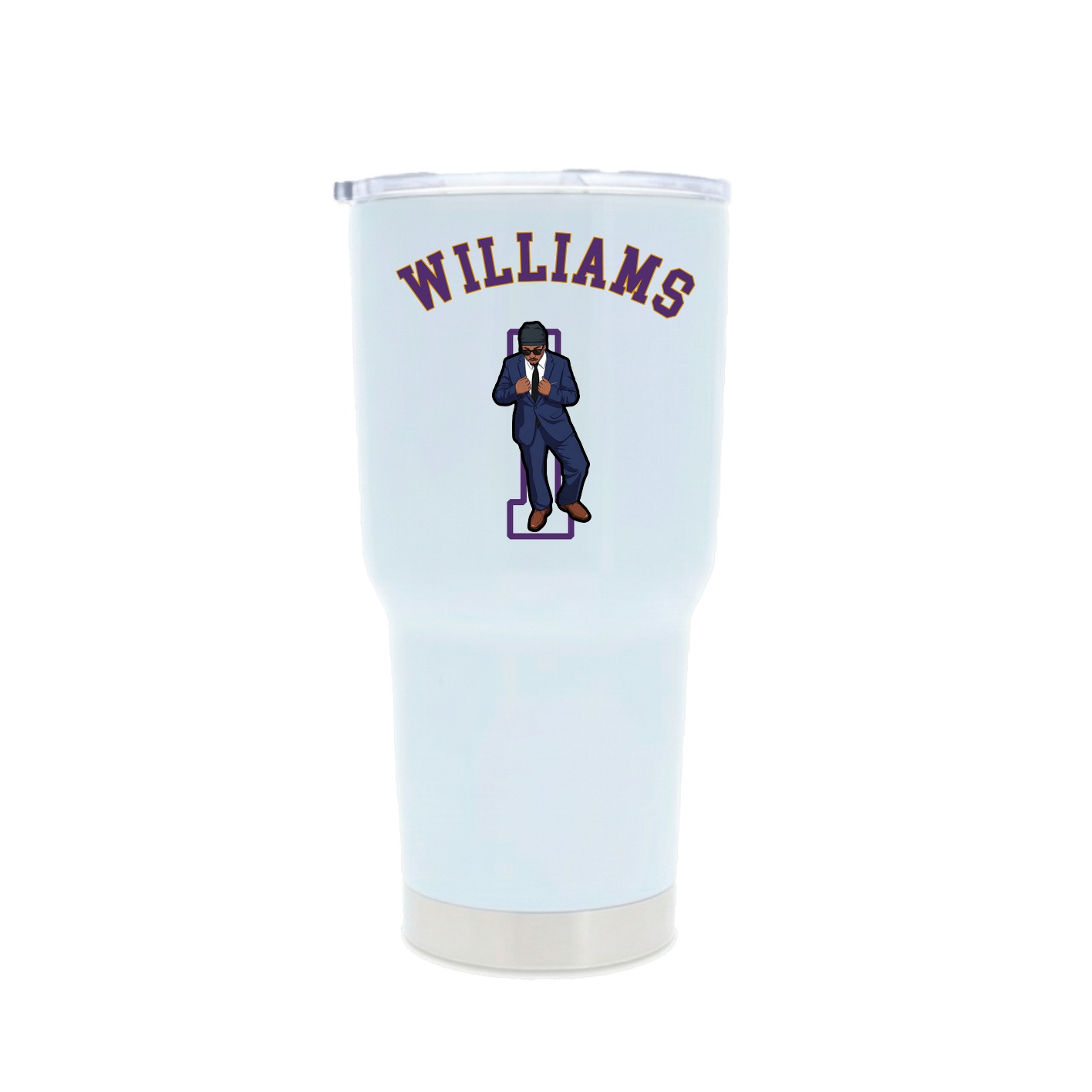 30oz Stainless Steel Tumbler — Shirsey Arch in White
