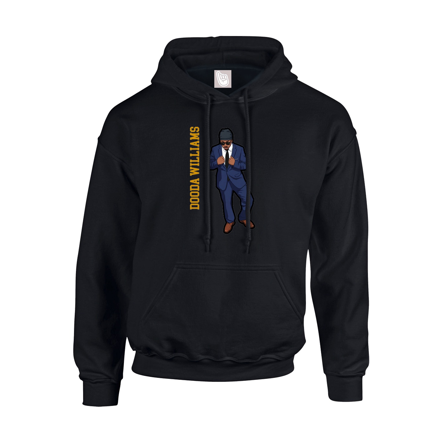 Youth Hoodie — Name Vertical in Black