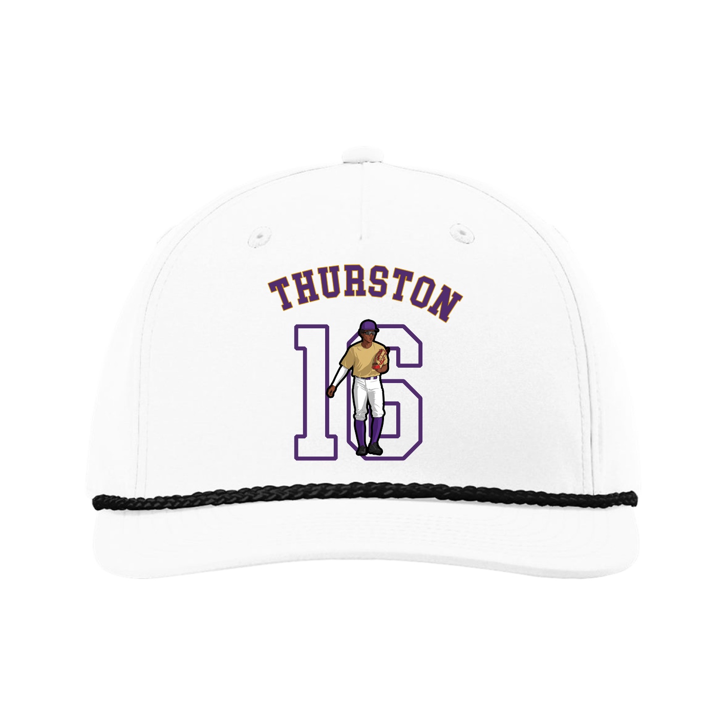 Five-Panel Classic Rope Cap — Shirsey Arch in White