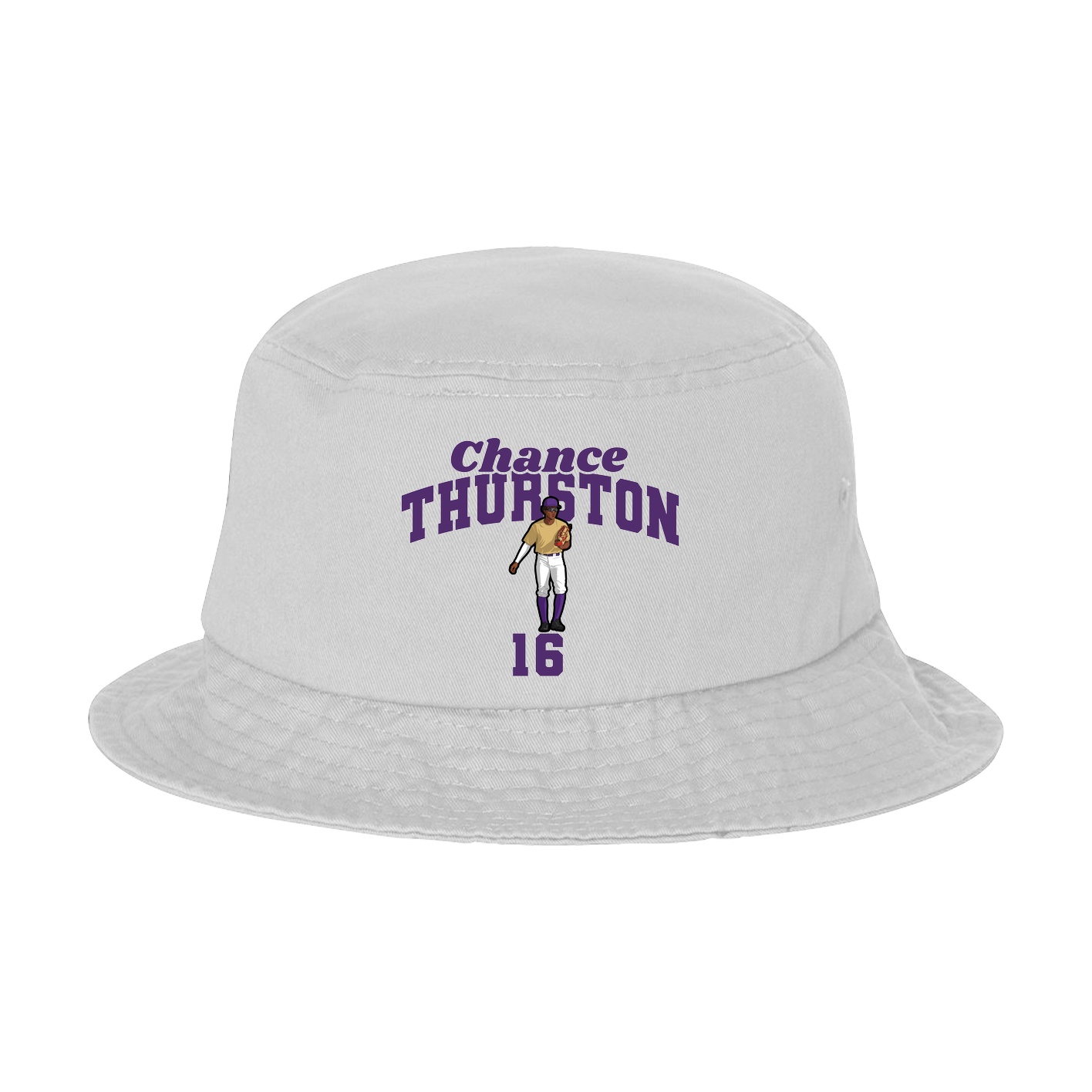 Bucket Cap — Signature Arch in White