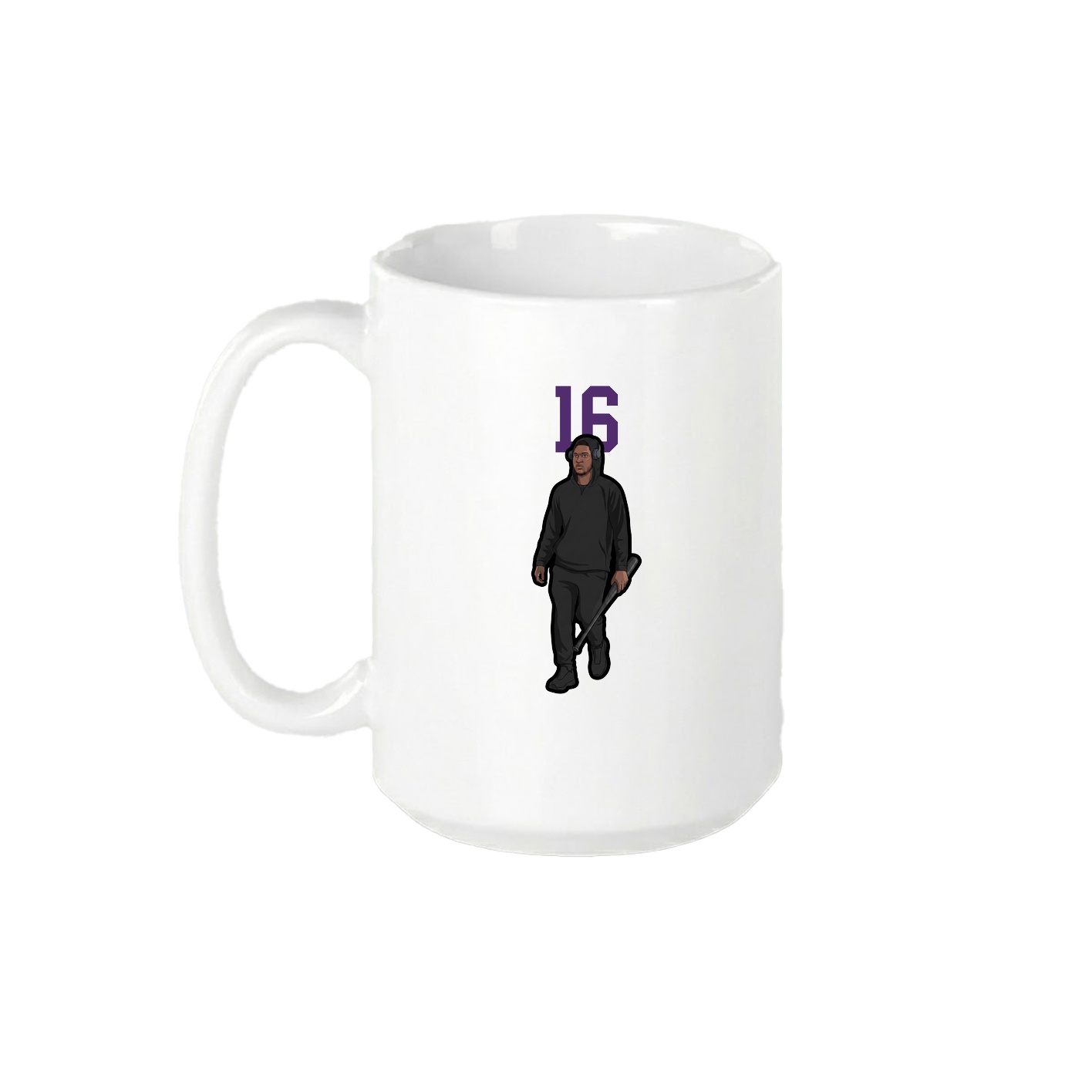 15oz Coffee Mug — Number Top in White