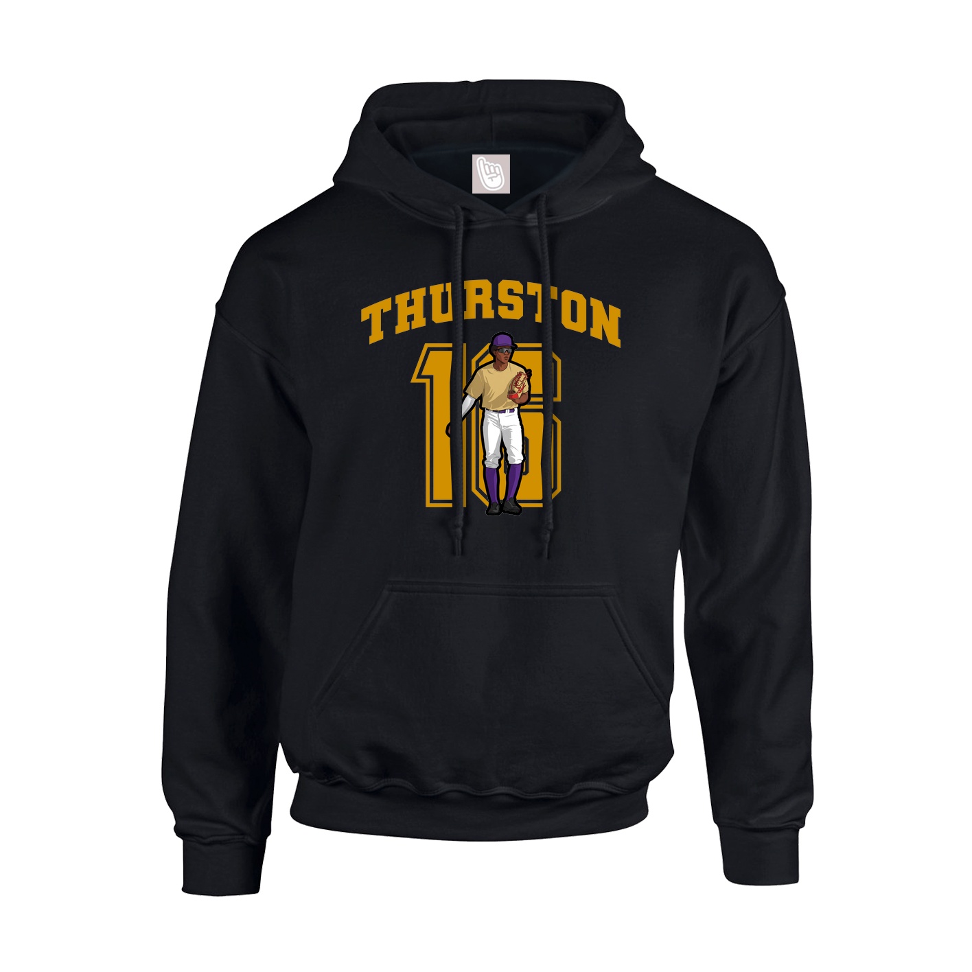 Hoodie — Number in Black