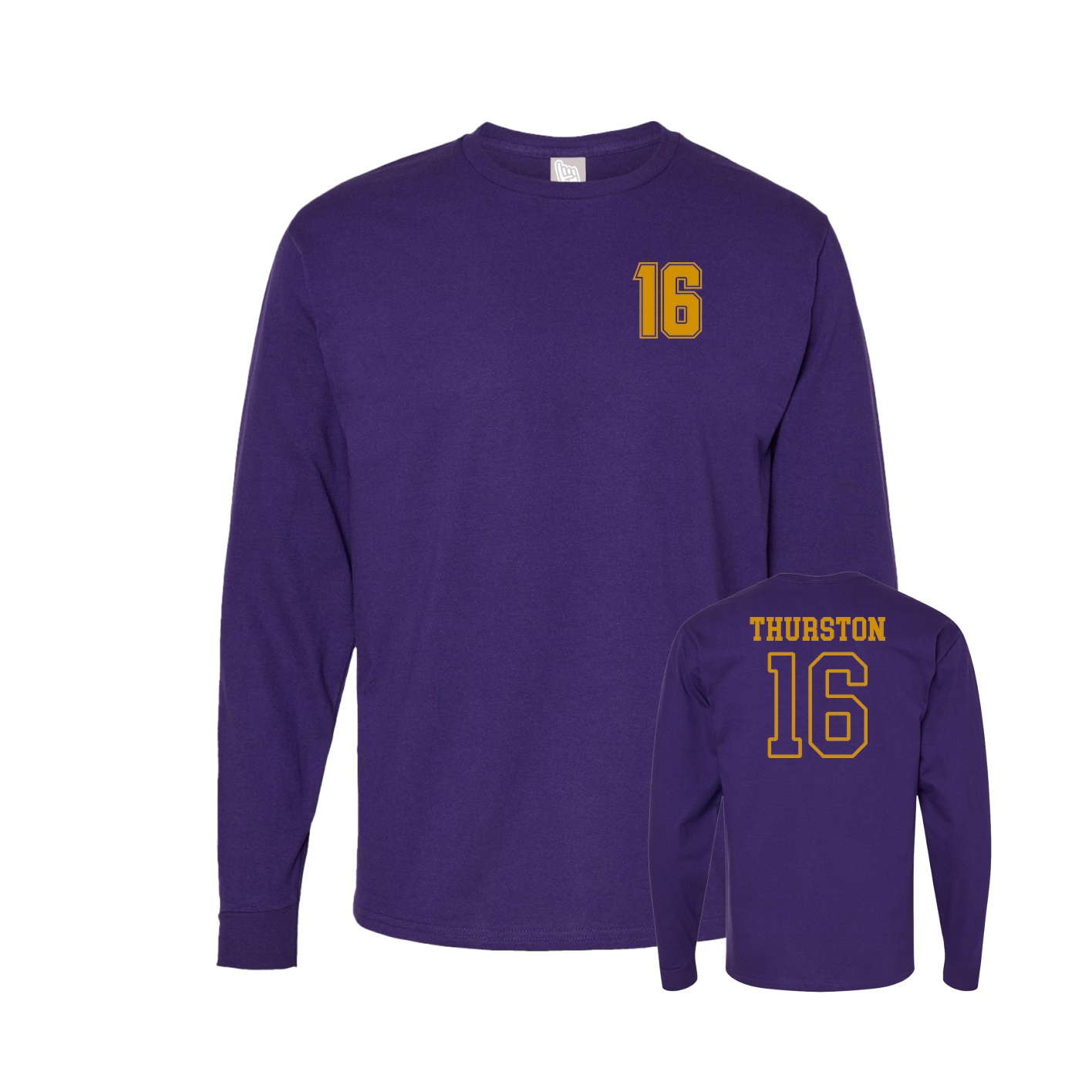 Long Sleeve Tee — Chest Back in Purple