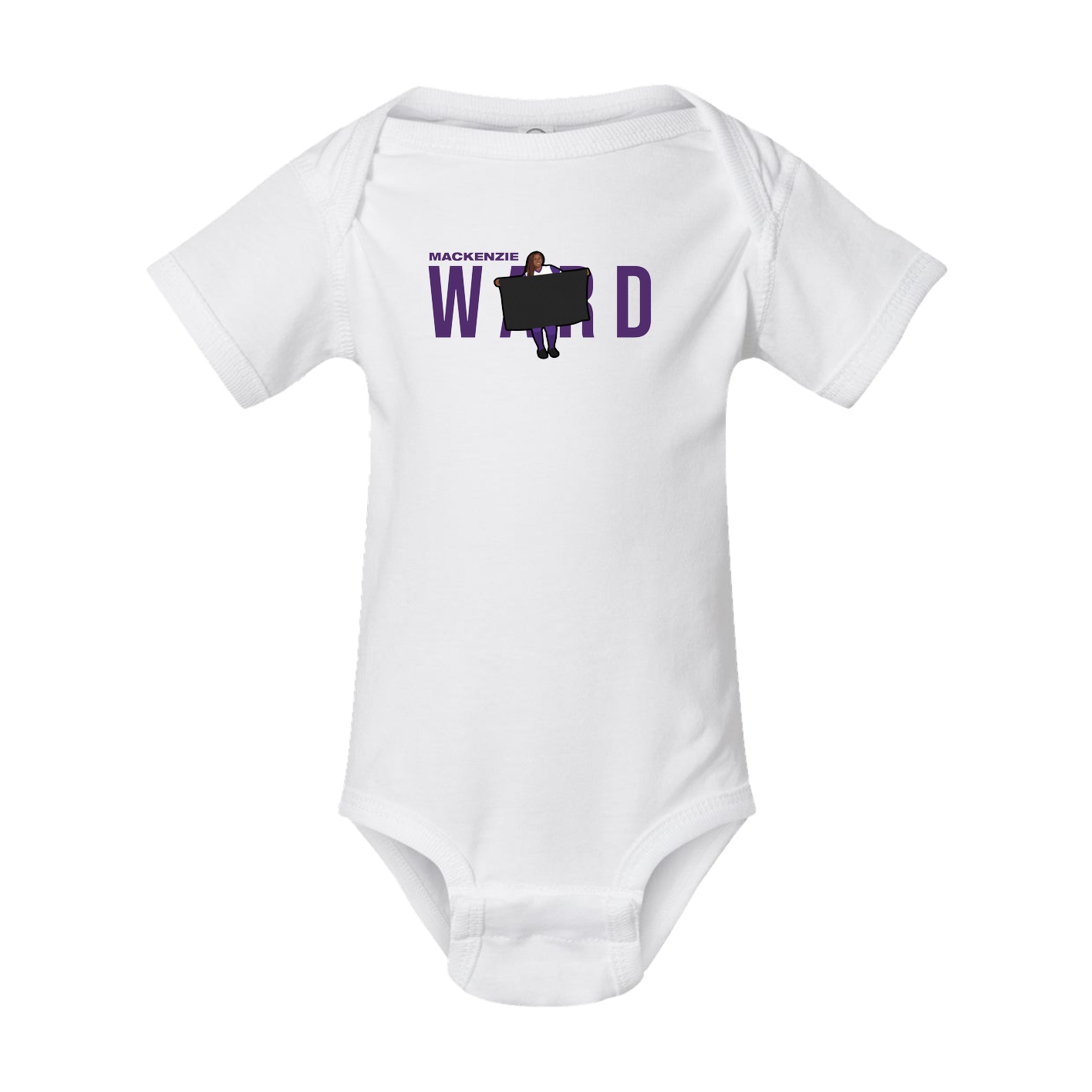 Baby Onesie — Player Name in White