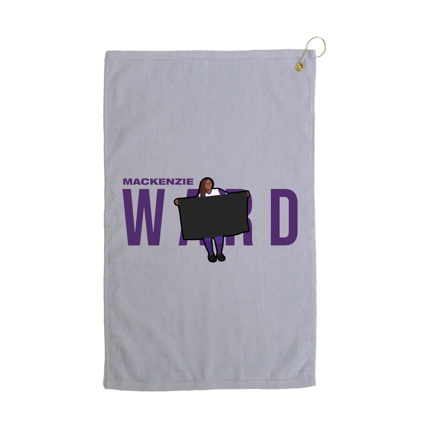 Golf Towel — Player Name in Grey