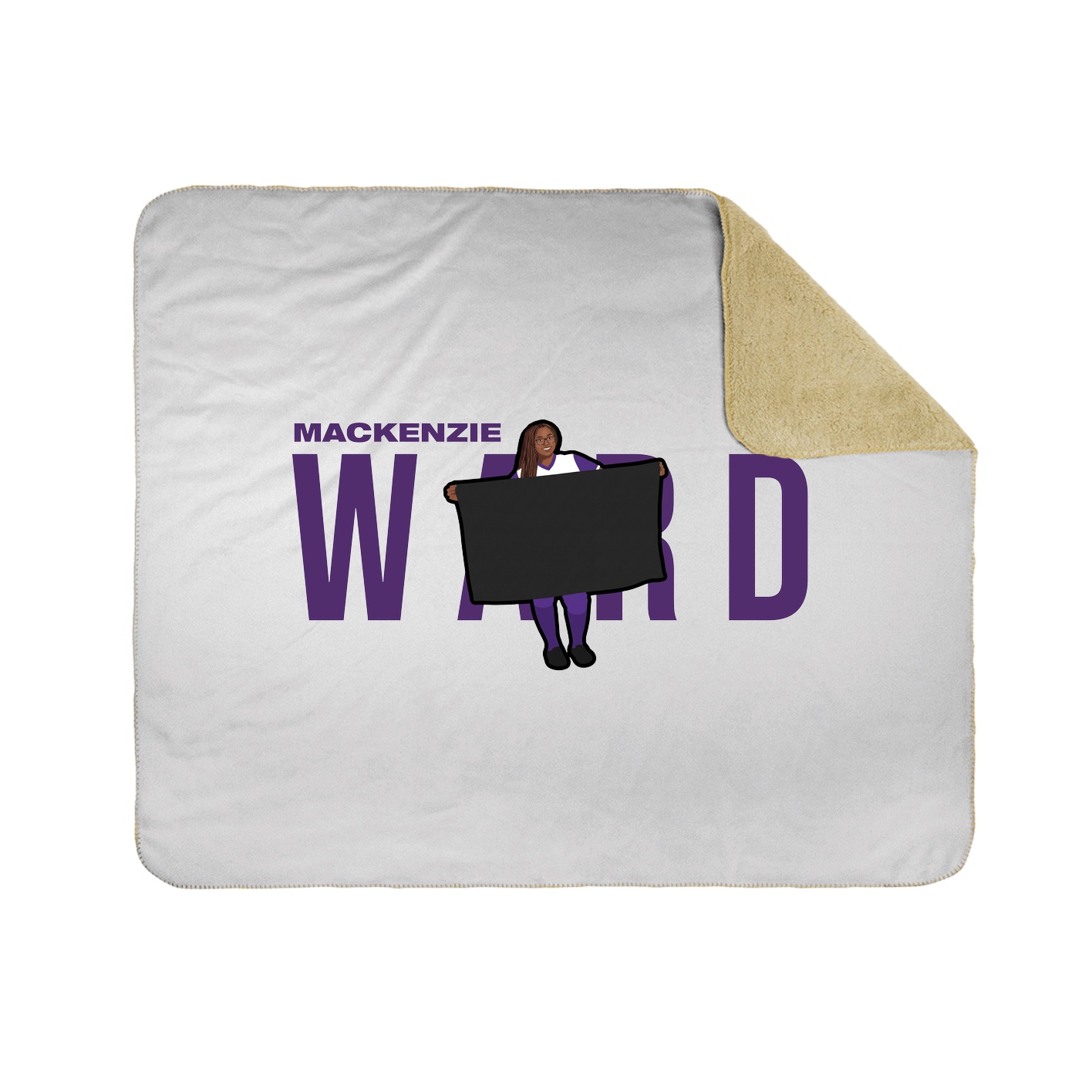 Throw Blanket — Player Name in White