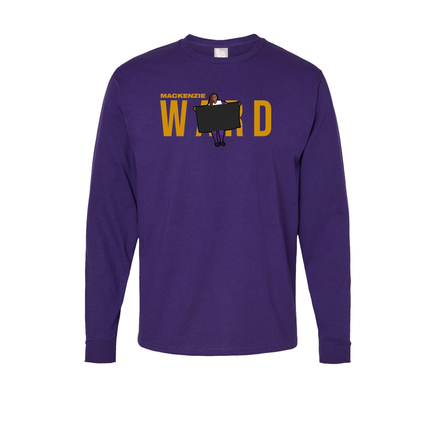 Long Sleeve Tee — Player Name in Purple
