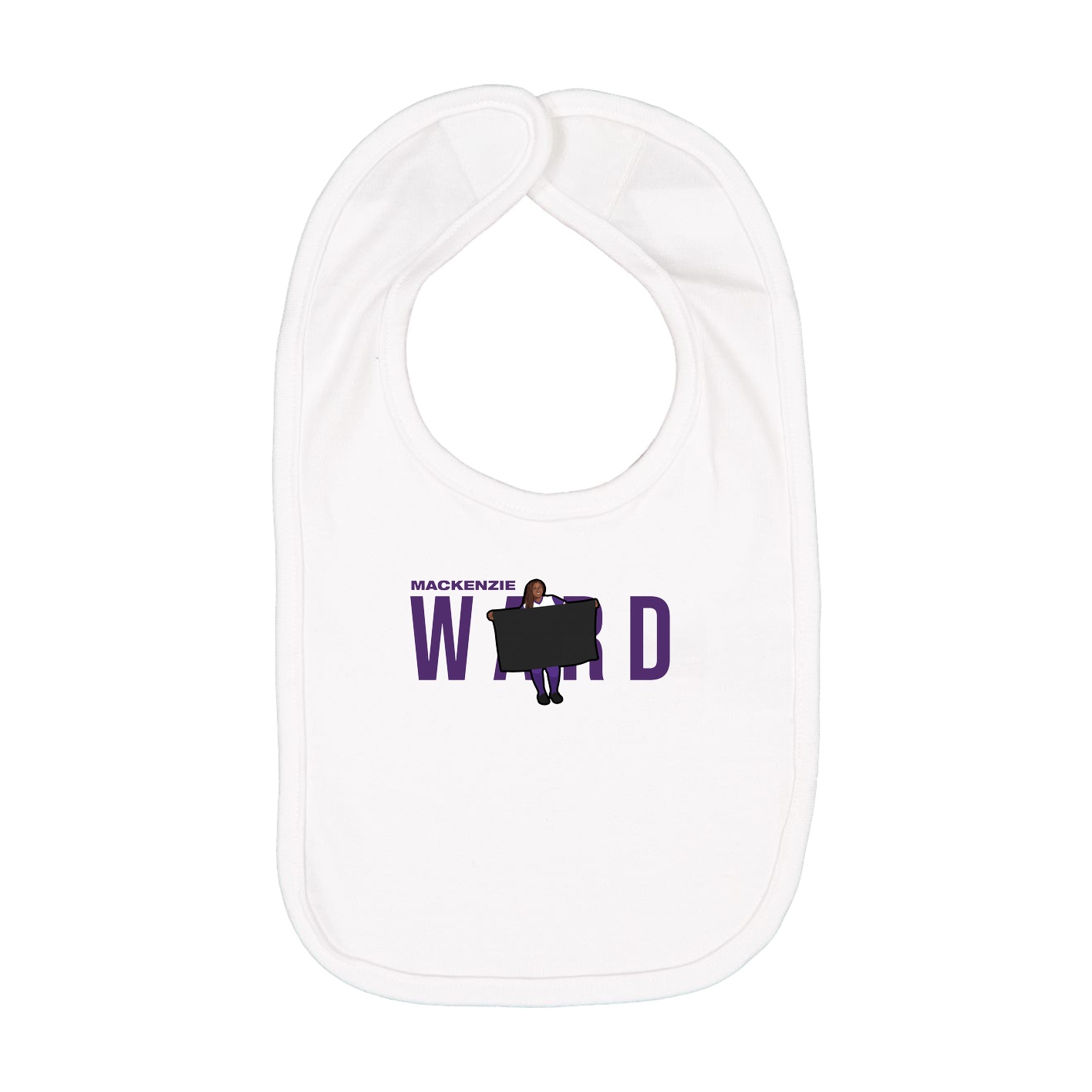 Infant Bib — Player Name in White