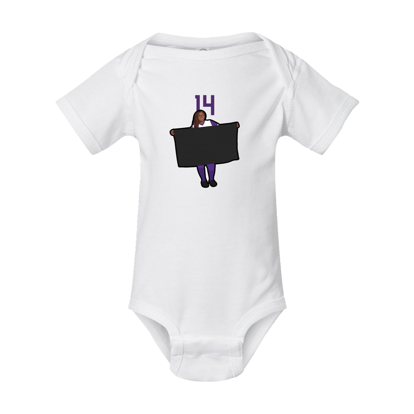 Baby Onesie — Number Top in White