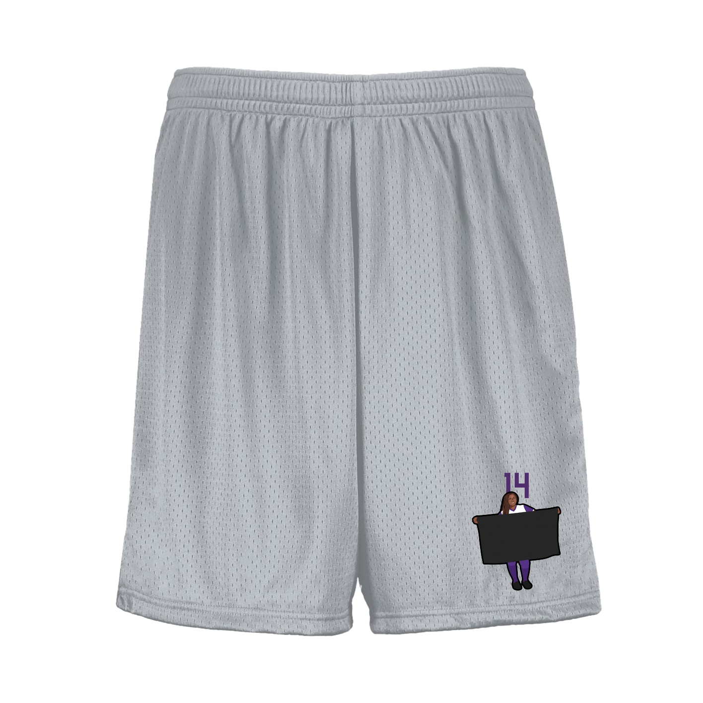 Shorts — Number Top in Silver