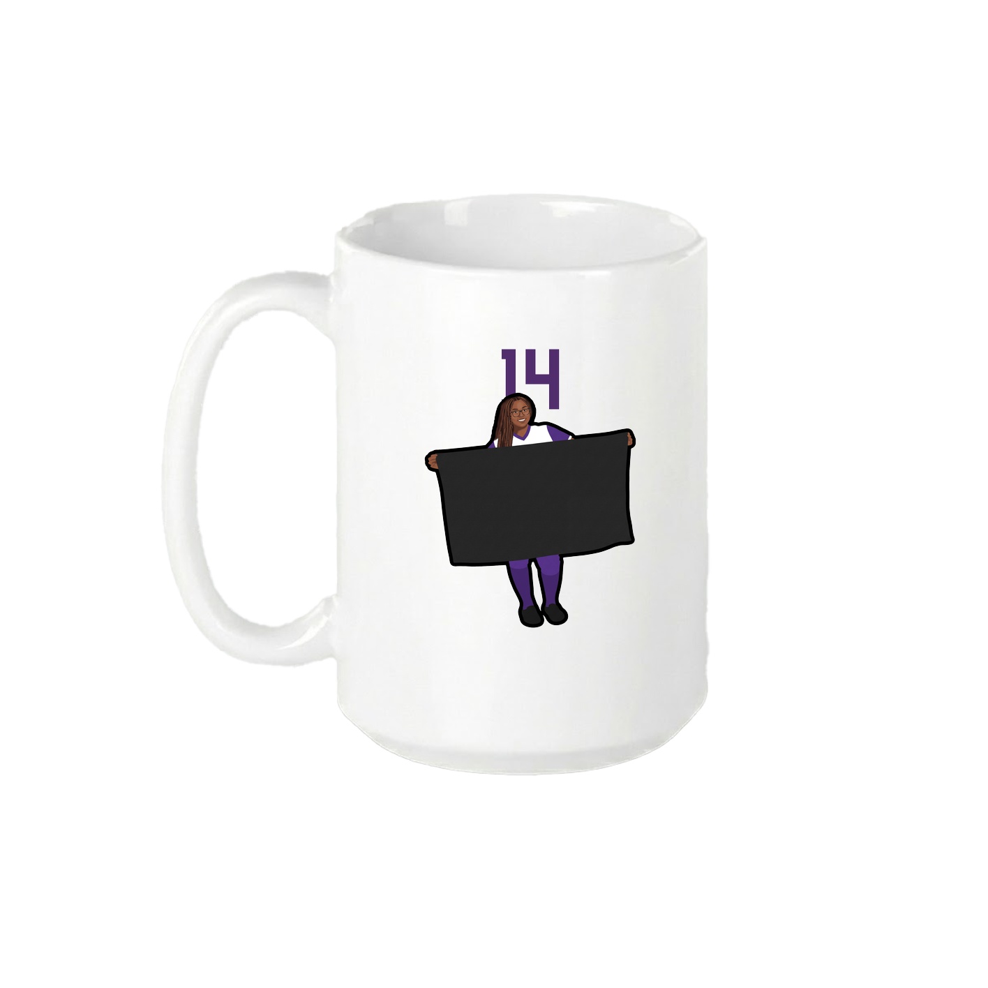 15oz Coffee Mug — Number Top in White