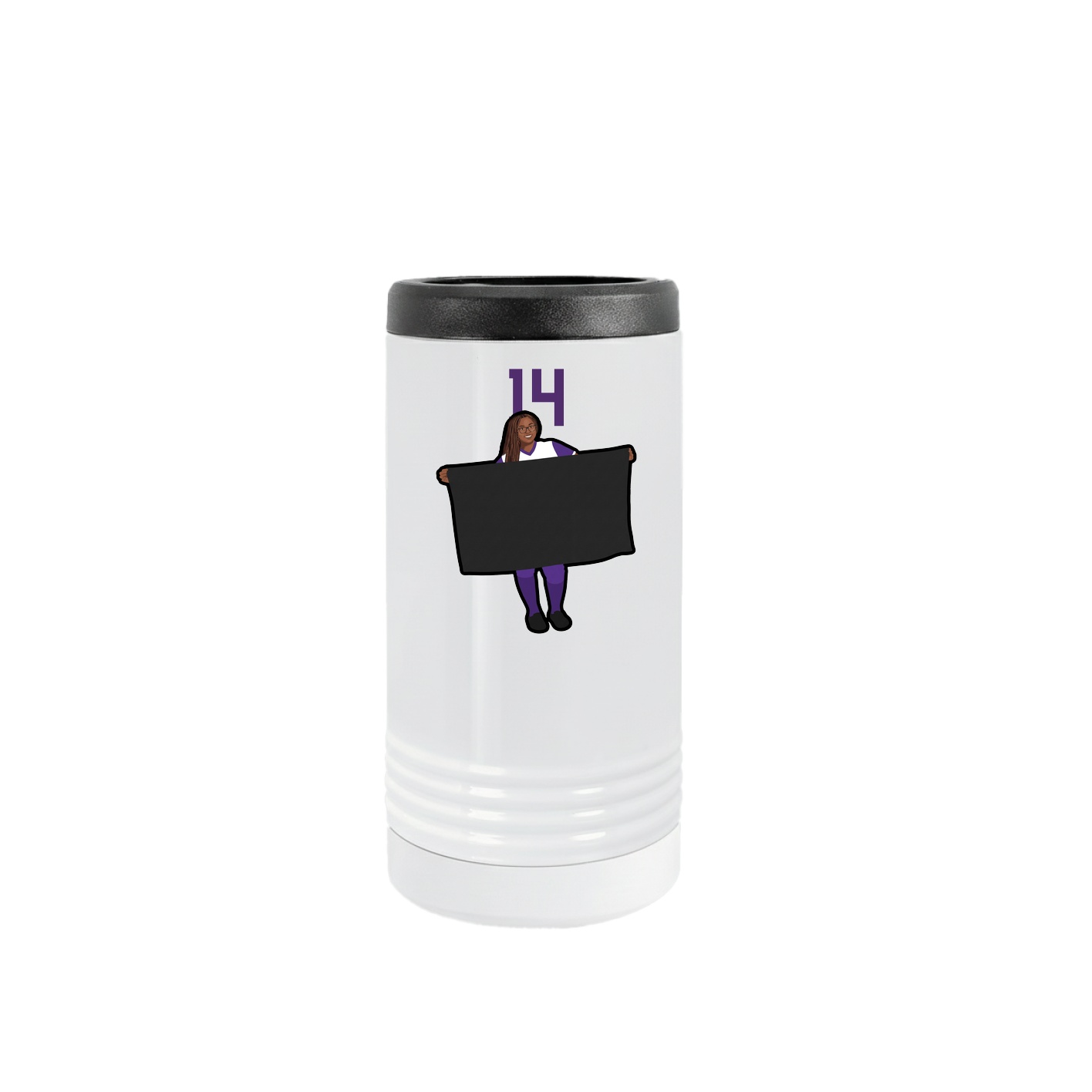 Slim Beverage Holder — Number Top in White