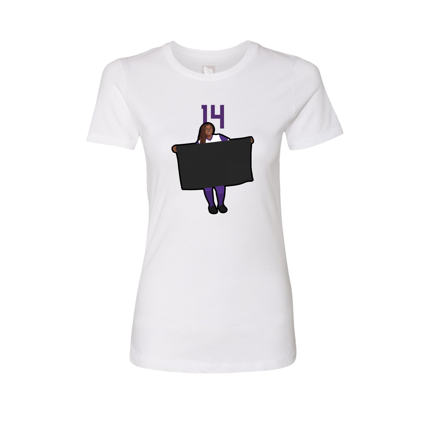 Fitted Women's Tee — Number Top in White