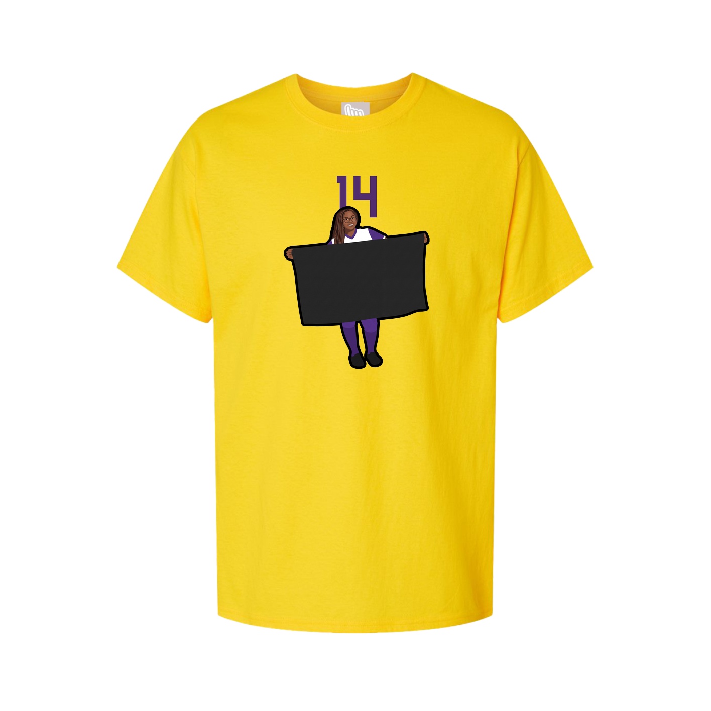 Youth Tee — Number Top in Gold