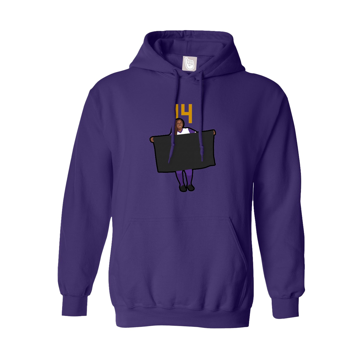 Hoodie — Number Top in Purple