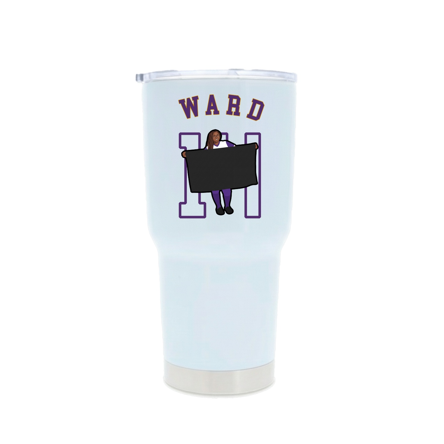 30oz Stainless Steel Tumbler — Shirsey Arch in White
