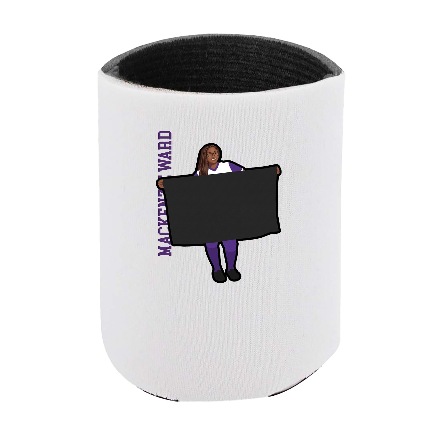 Can Holder — Name Vertical in White