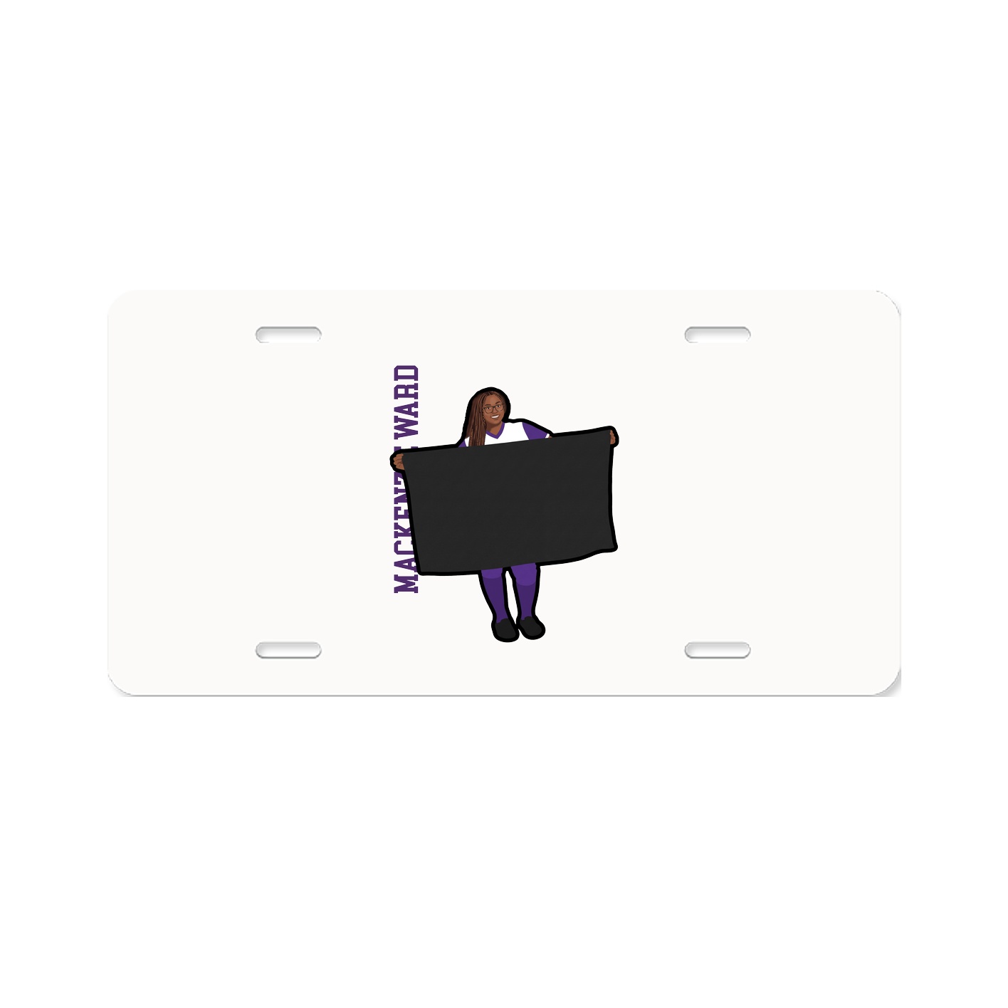 License Plate — Name Vertical in Classic