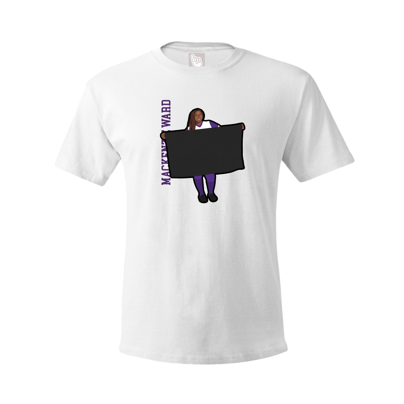 Tee — Name Vertical in White