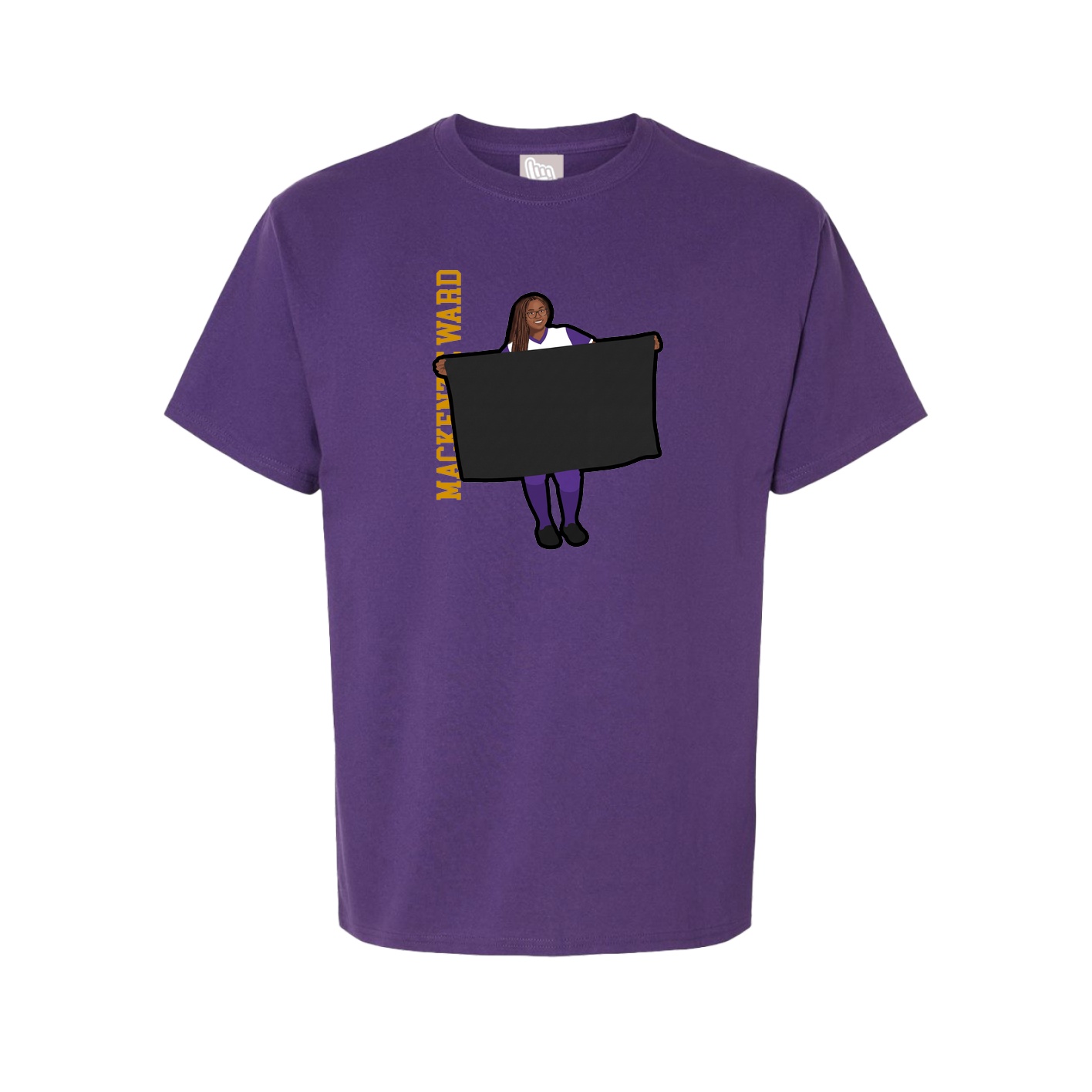 Youth Tee — Name Vertical in Purple