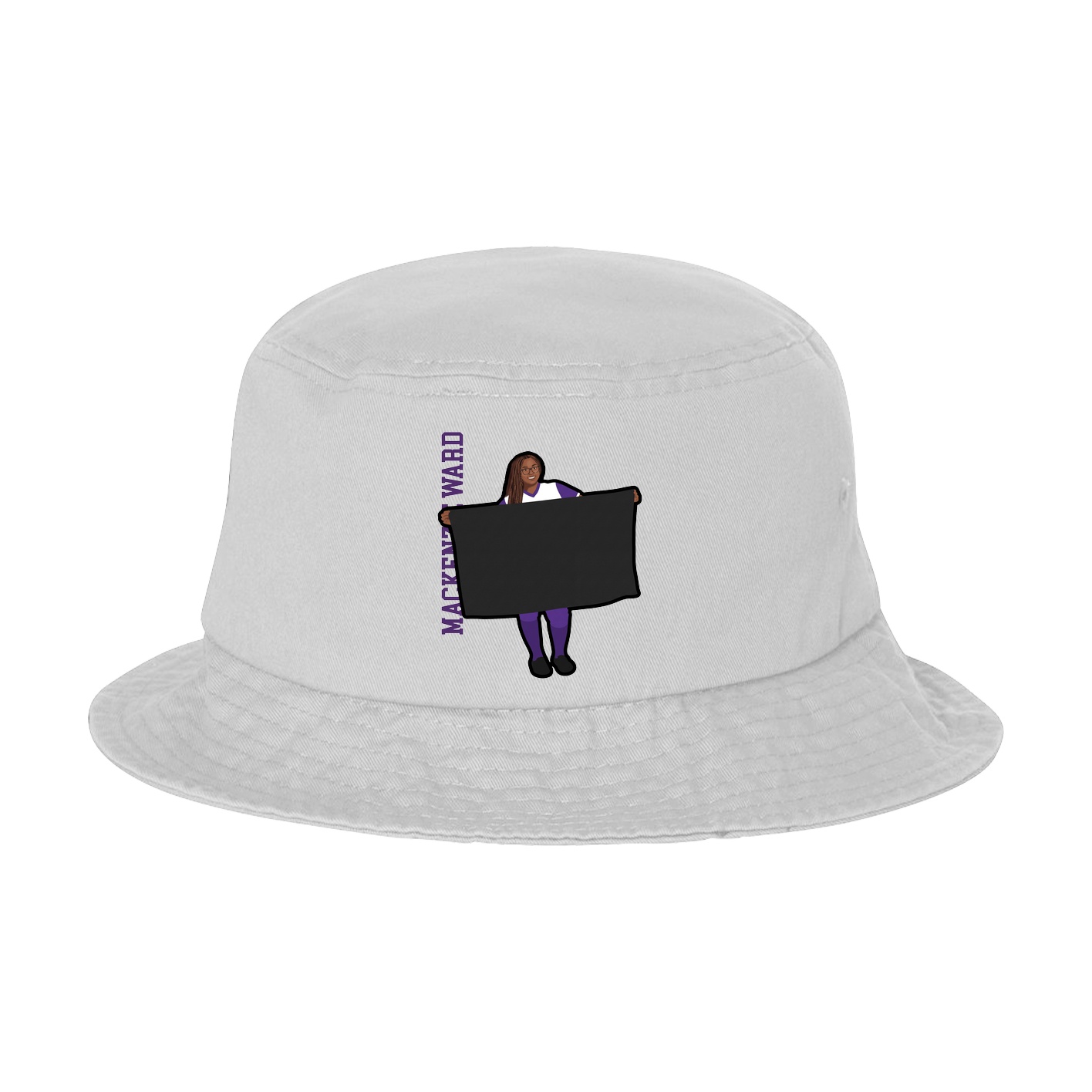 Bucket Cap — Name Vertical in White