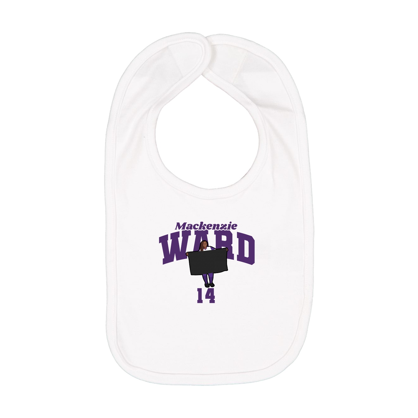 Infant Bib — Signature Arch in White