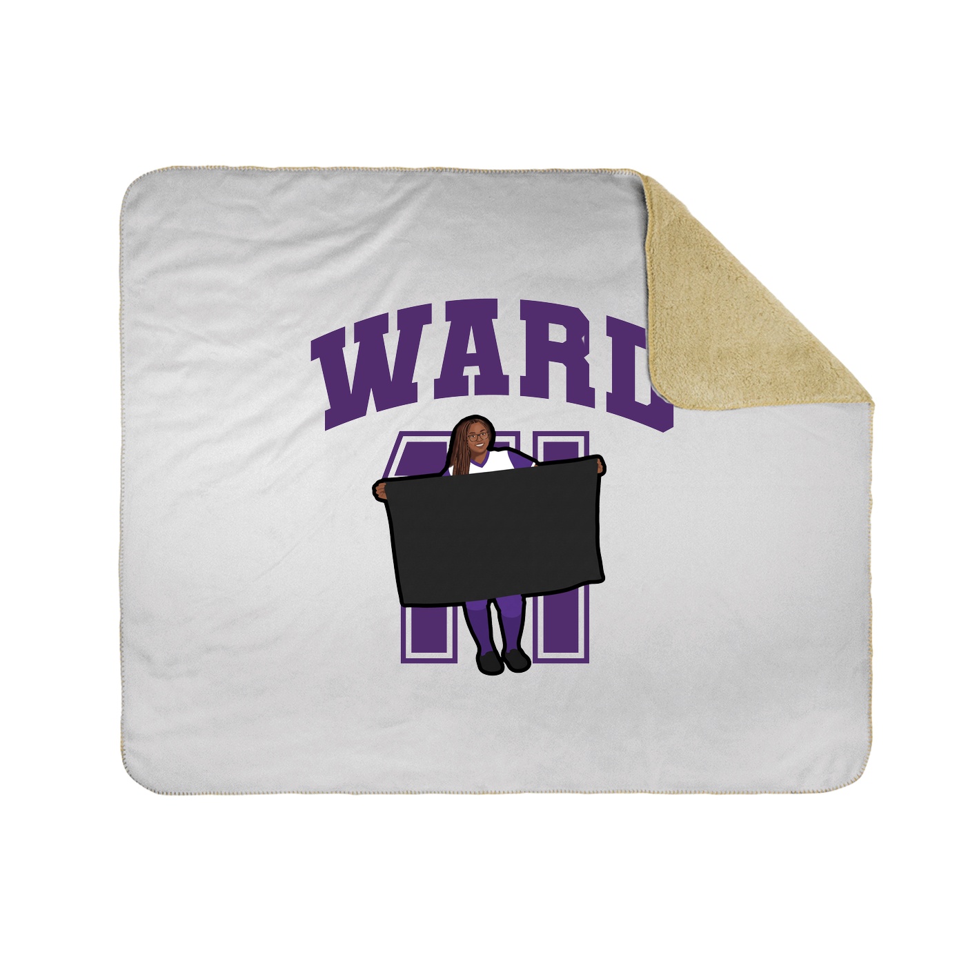 Throw Blanket — Number in White